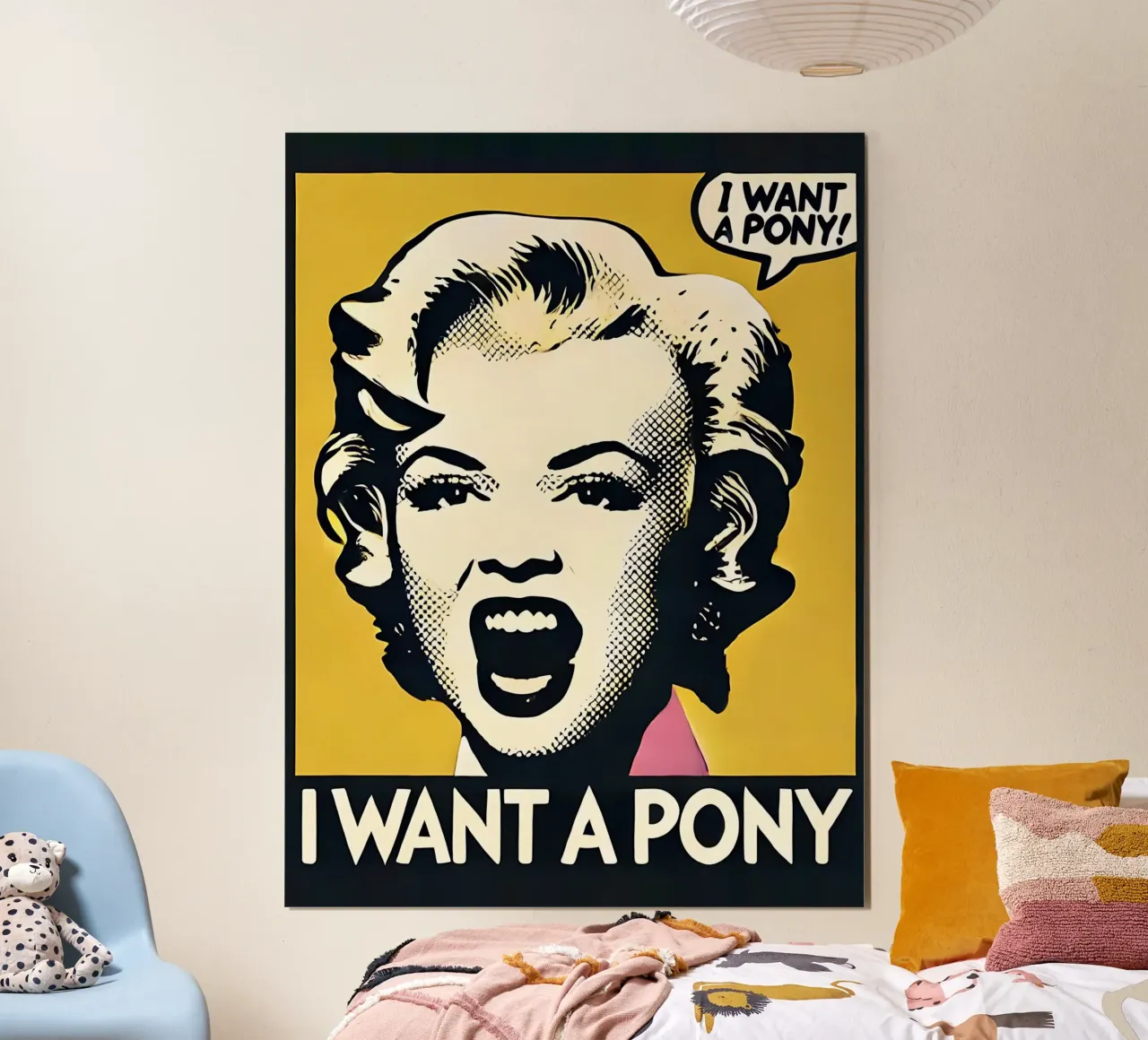 I WANT A PONY - Vintage poster print poster by posterprints-by-nomad