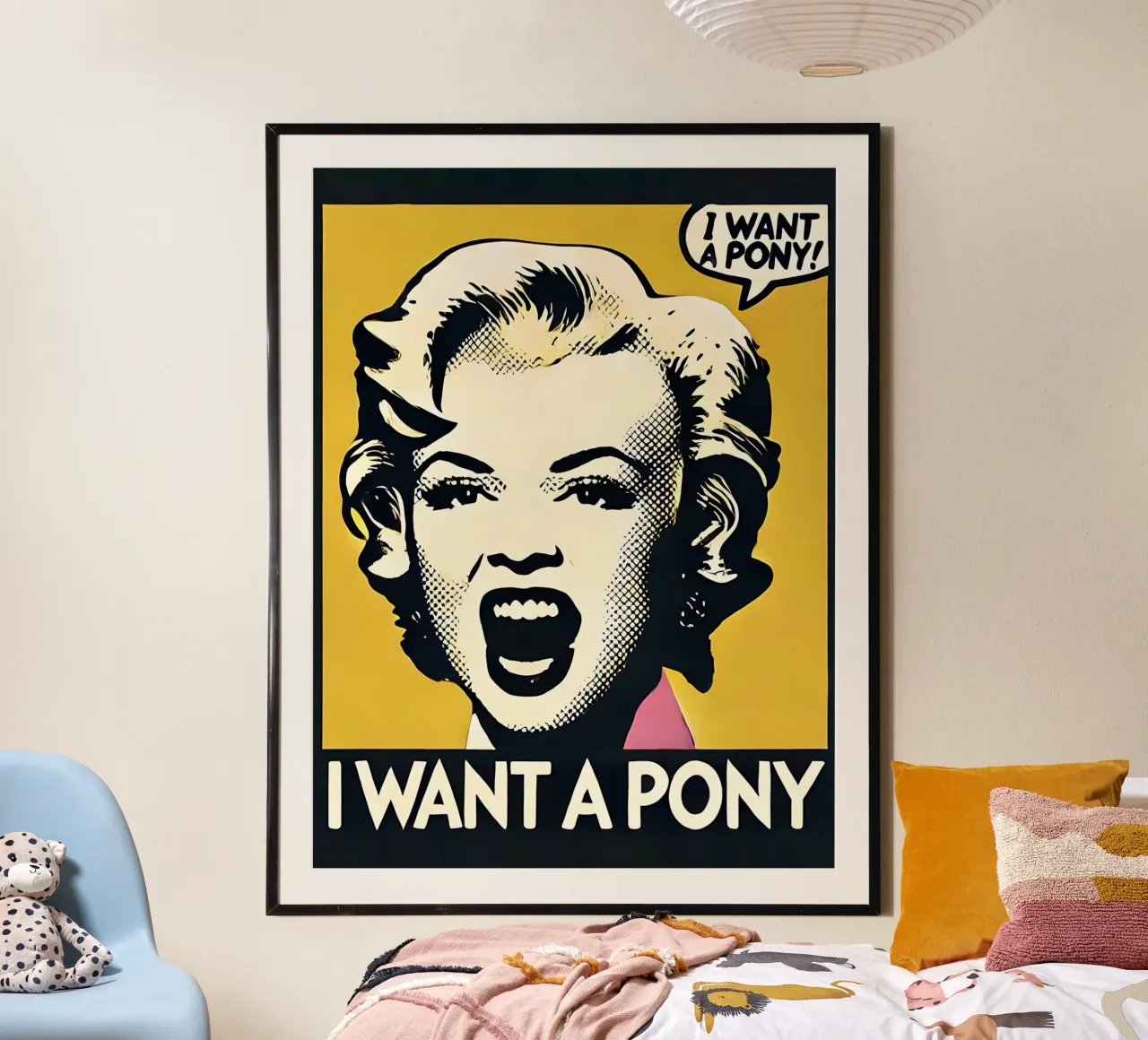 I WANT A PONY - Vintage poster print poster by posterprints-by-nomad