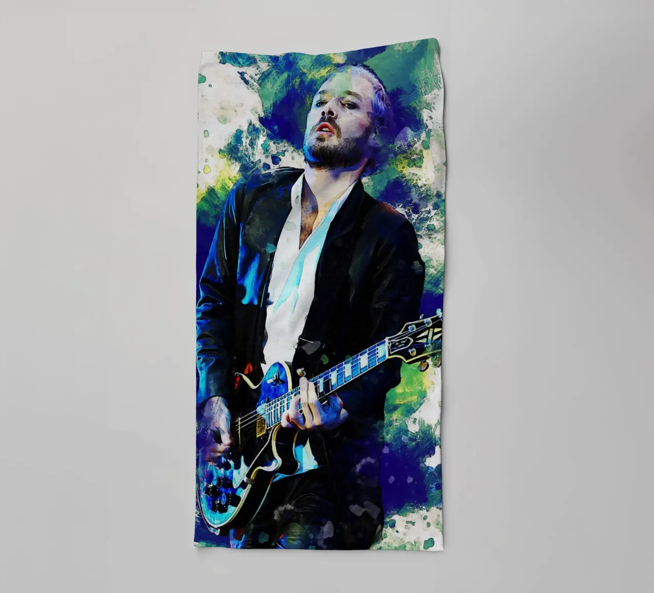 Smudge Porträt Daniel Johns Handtuch von Gunawan Rb