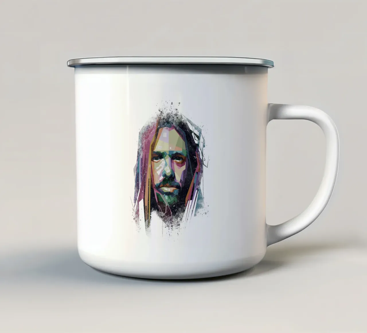 Fanart di Taylor Hawkins WPAP tazza in smalto da Alkahfsmart