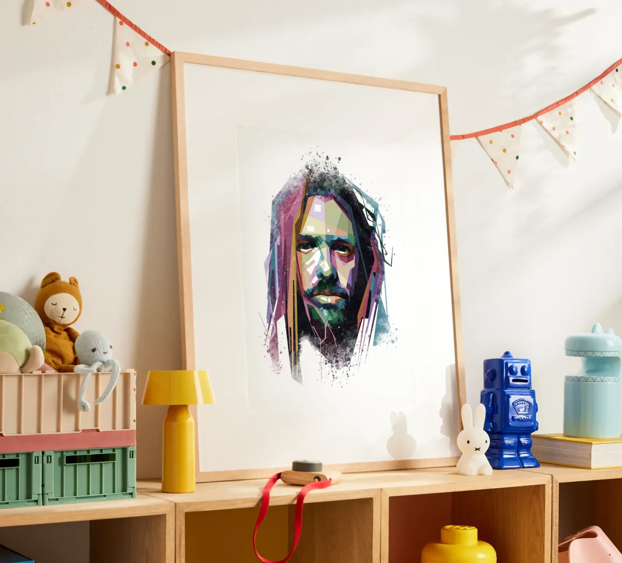 Fanart di Taylor Hawkins WPAP poster con telaio in legno da Alkahfsmart