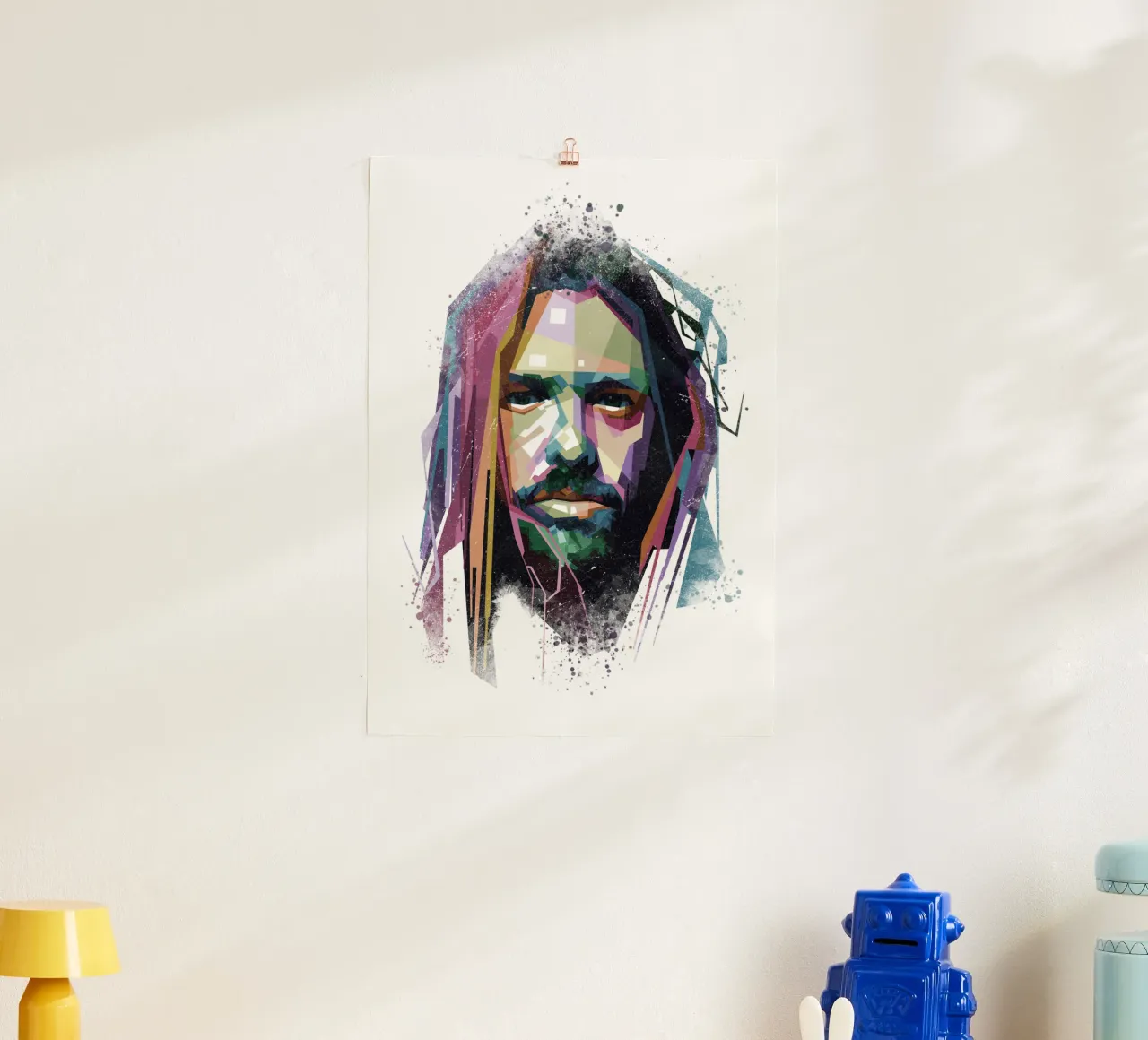 Fanart di Taylor Hawkins WPAP poster con telaio in legno da Alkahfsmart
