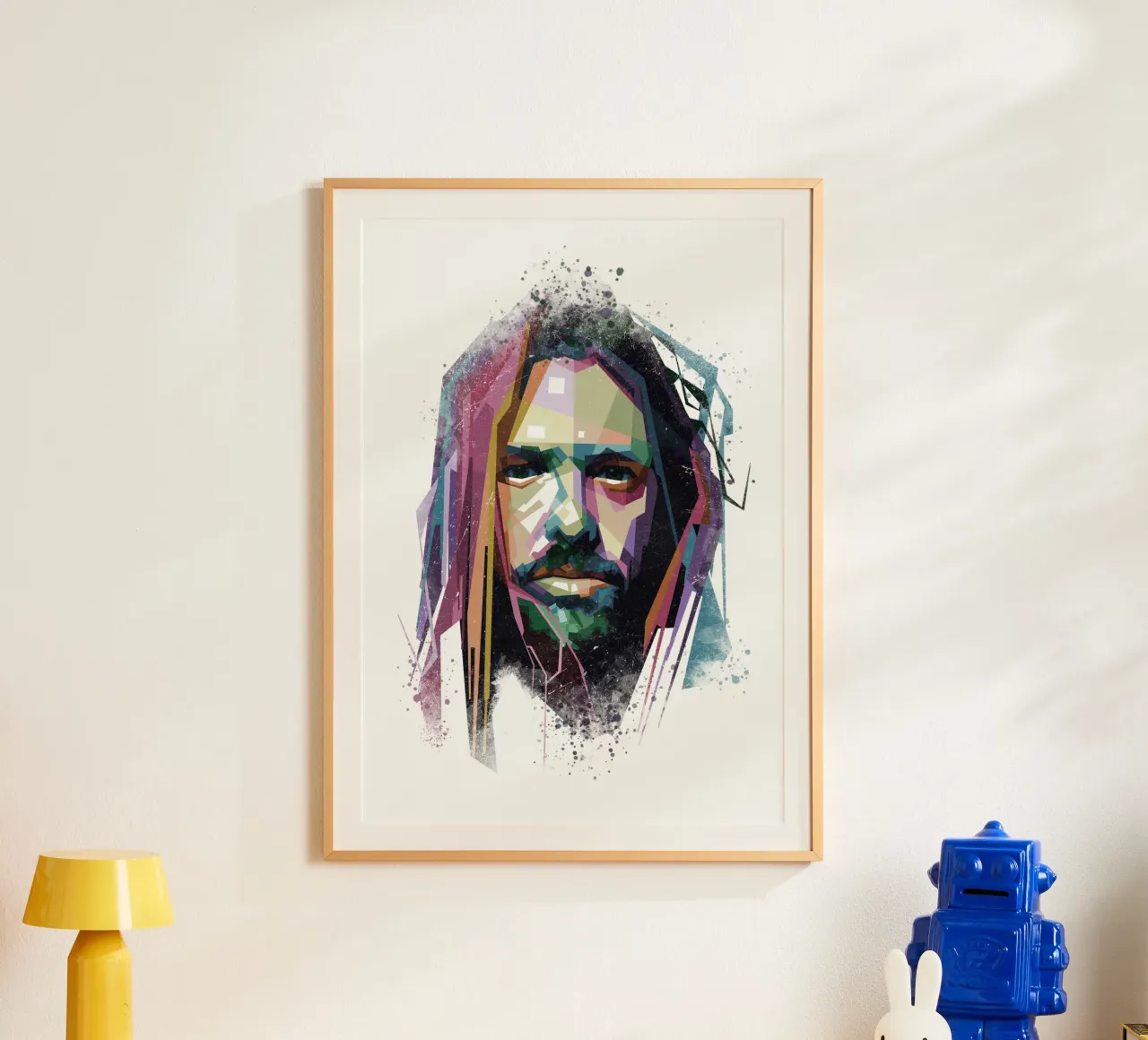 Fanart di Taylor Hawkins WPAP poster con telaio in legno da Alkahfsmart