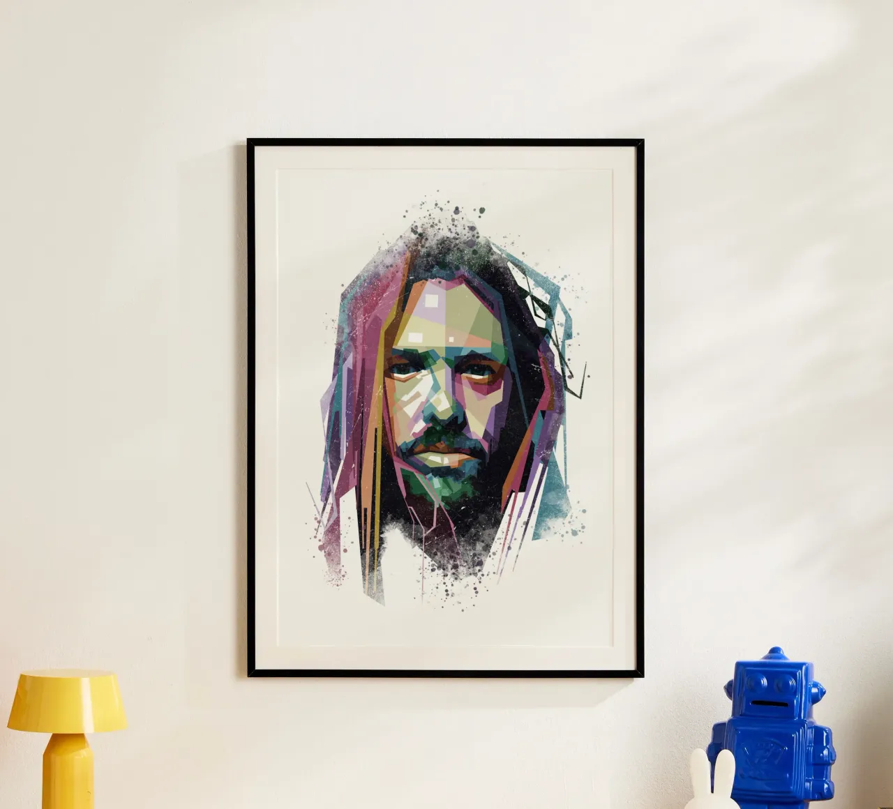 Fanart di Taylor Hawkins WPAP poster con telaio in legno da Alkahfsmart