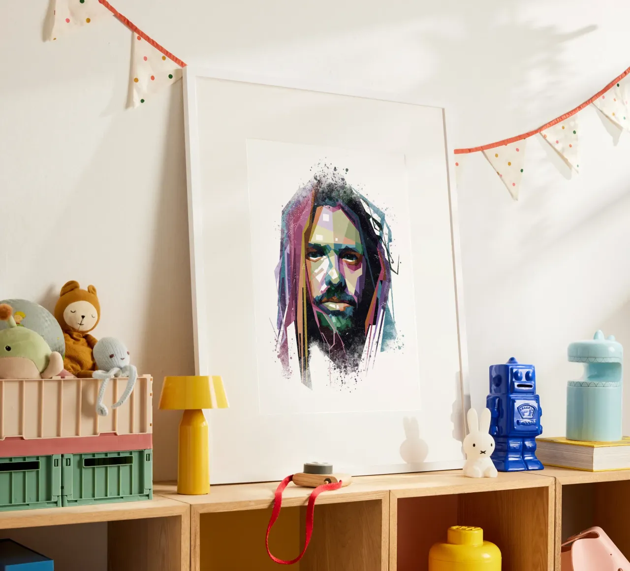 Fanart di Taylor Hawkins WPAP poster con telaio in legno da Alkahfsmart