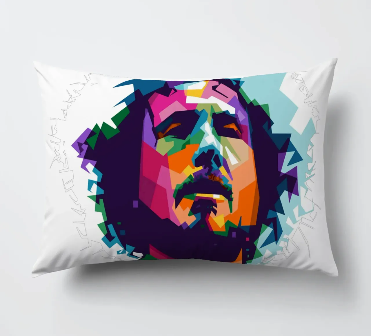 Zack de la Rocha WPAP fanart cuscino da Alkahfsmart