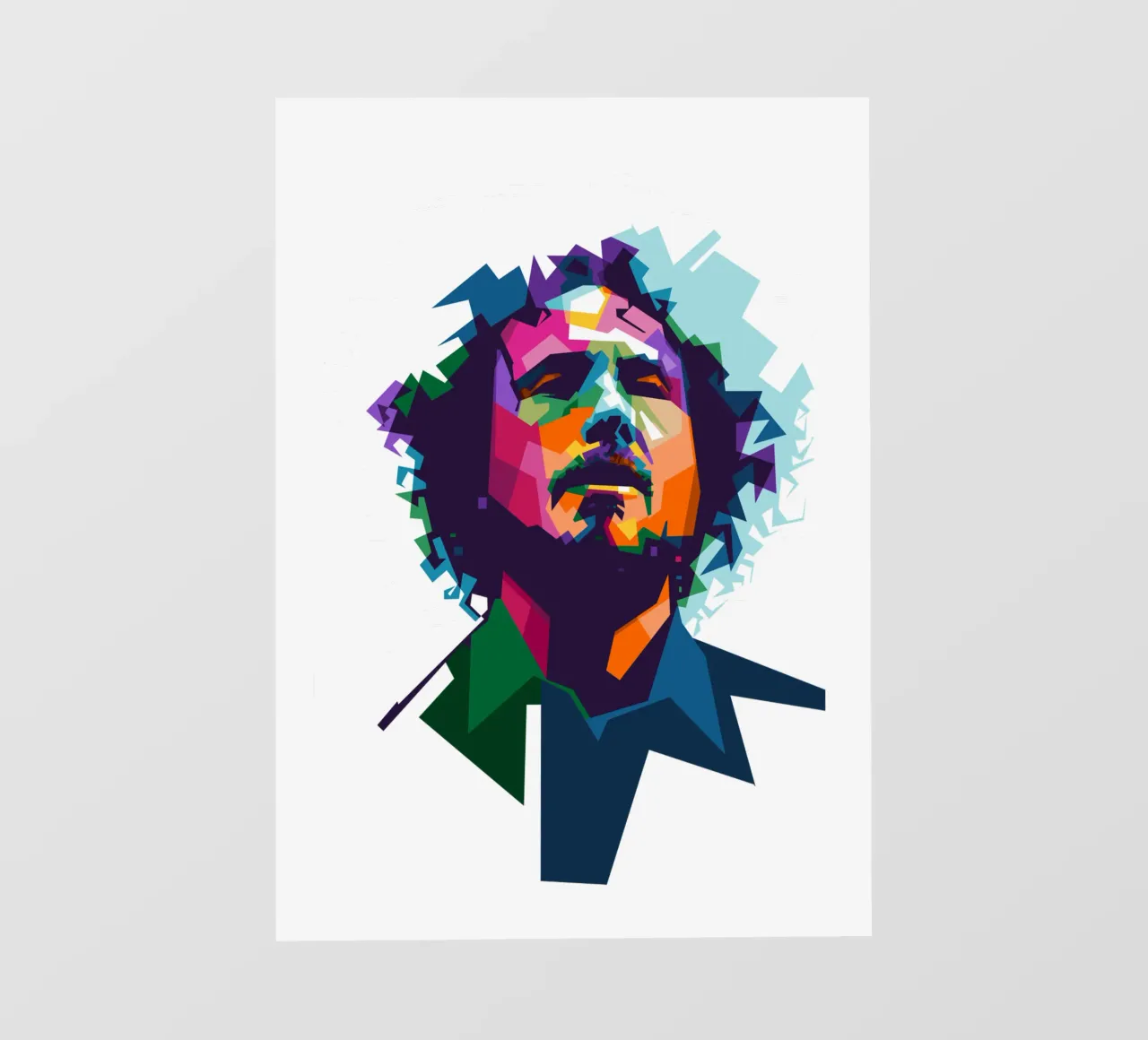 Zack de la Rocha WPAP fanart pellicola backlit da Alkahfsmart