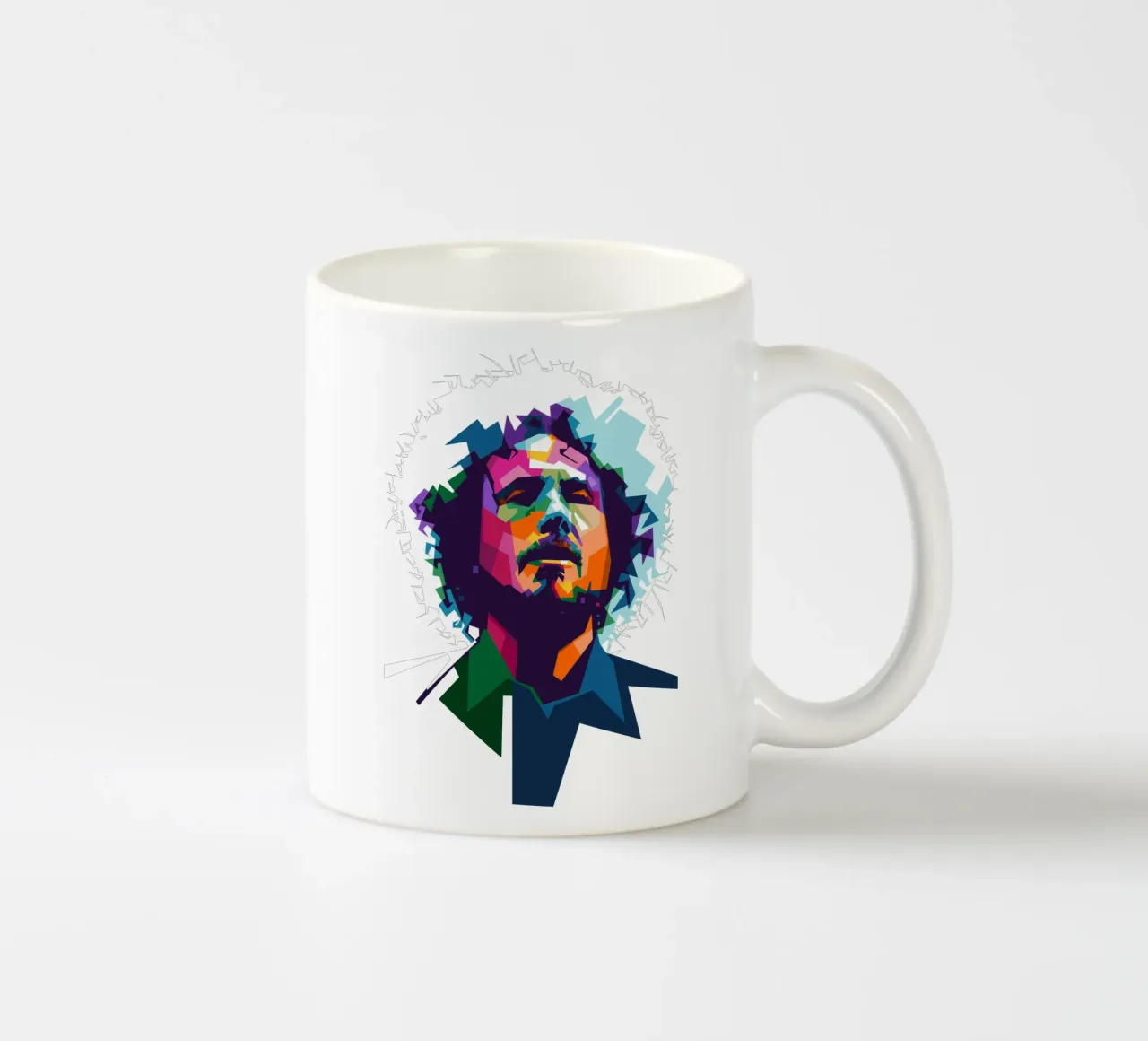 Zack de la Rocha WPAP Fanart Keramik Tasse von Alkahfsmart