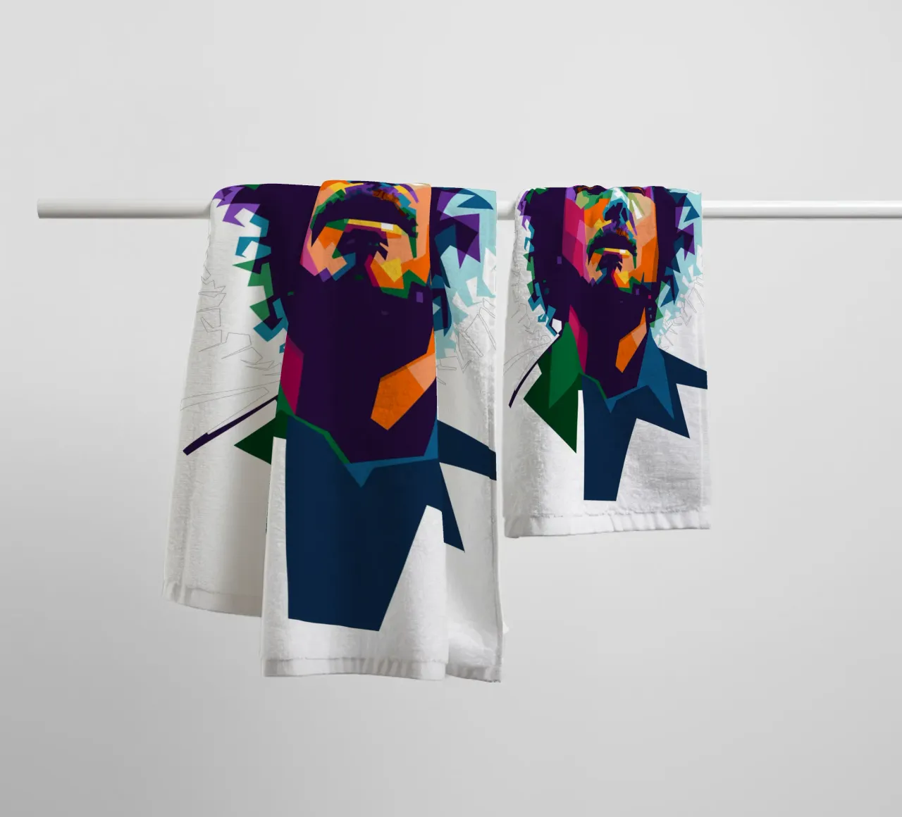 Zack de la Rocha WPAP Fanart Handtuch von Alkahfsmart