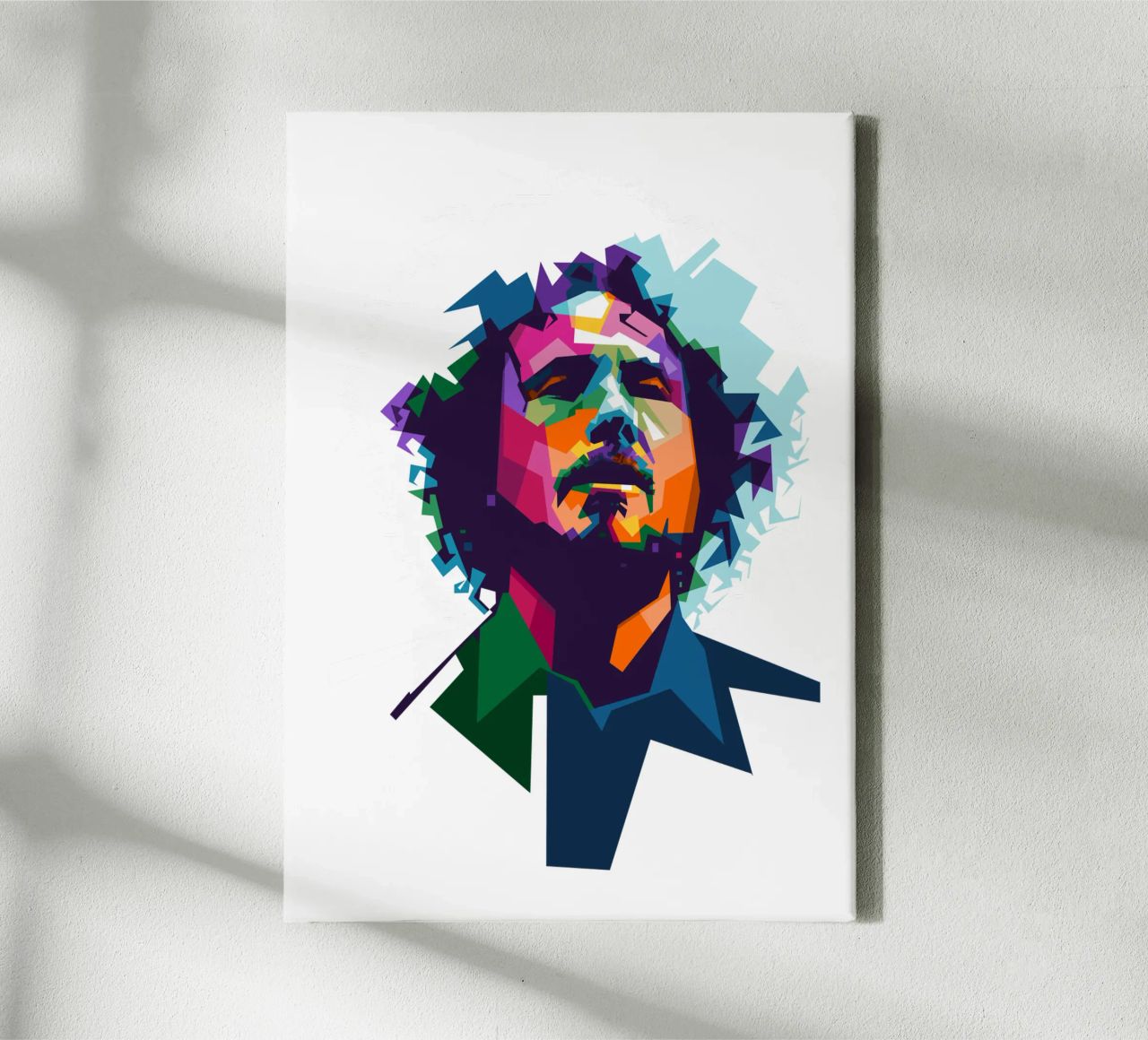 Zack de la Rocha WPAP fanart canvas van Alkahfsmart