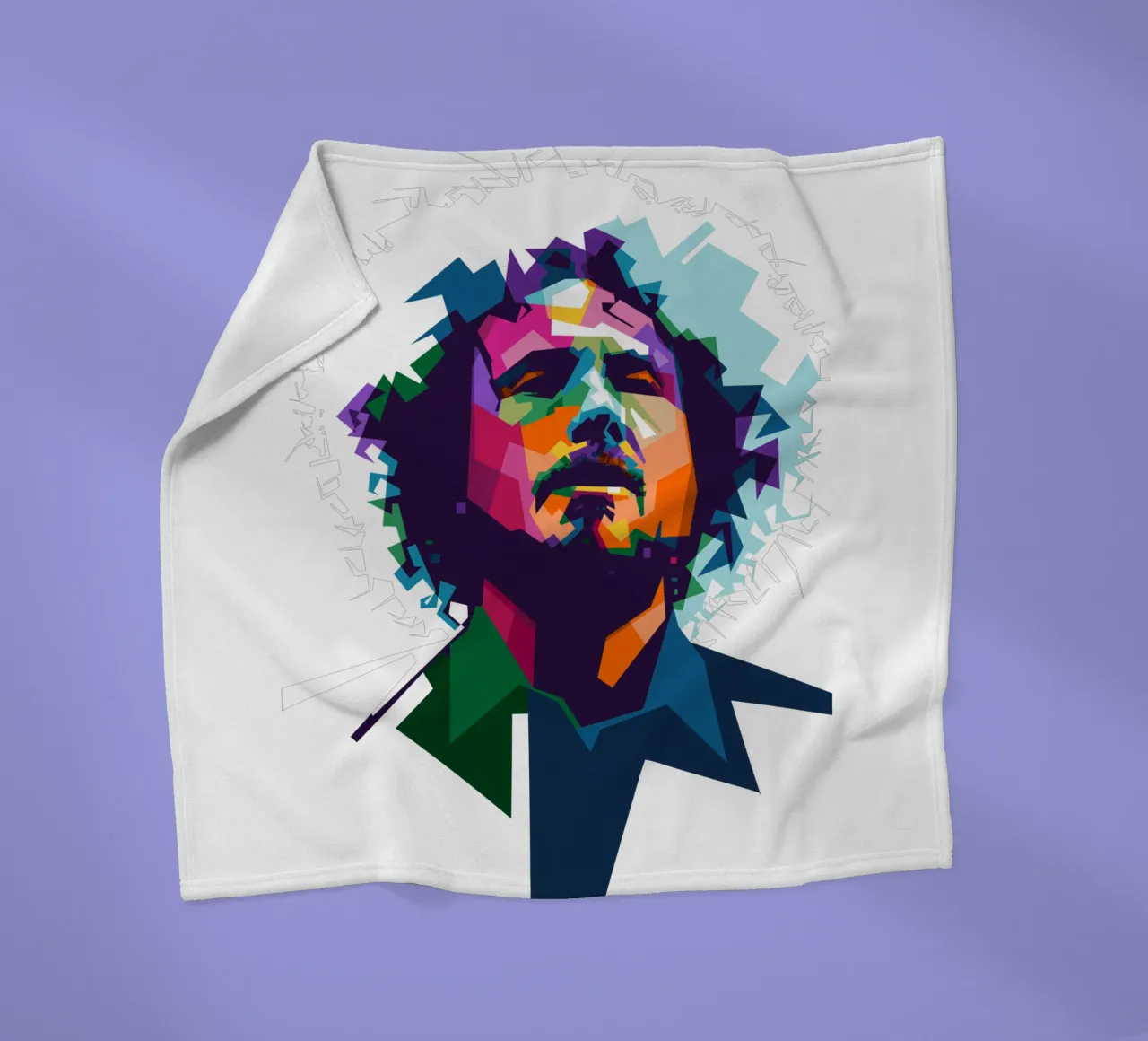 Zack de la Rocha WPAP fanart coperta in pile da Alkahfsmart