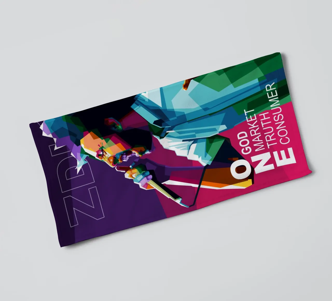 UN SEUL DIEU, UN SEUL MARCHÉ, UNE SEULE VÉRITÉ, UN SEUL CONSOMMATEUR. serviette de bain de Alkahfsmart