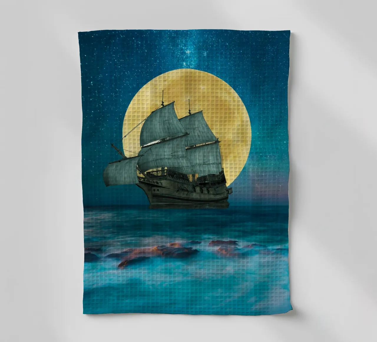 Navigare con la luna piena canovaccio da cucina da Berwies Artwork