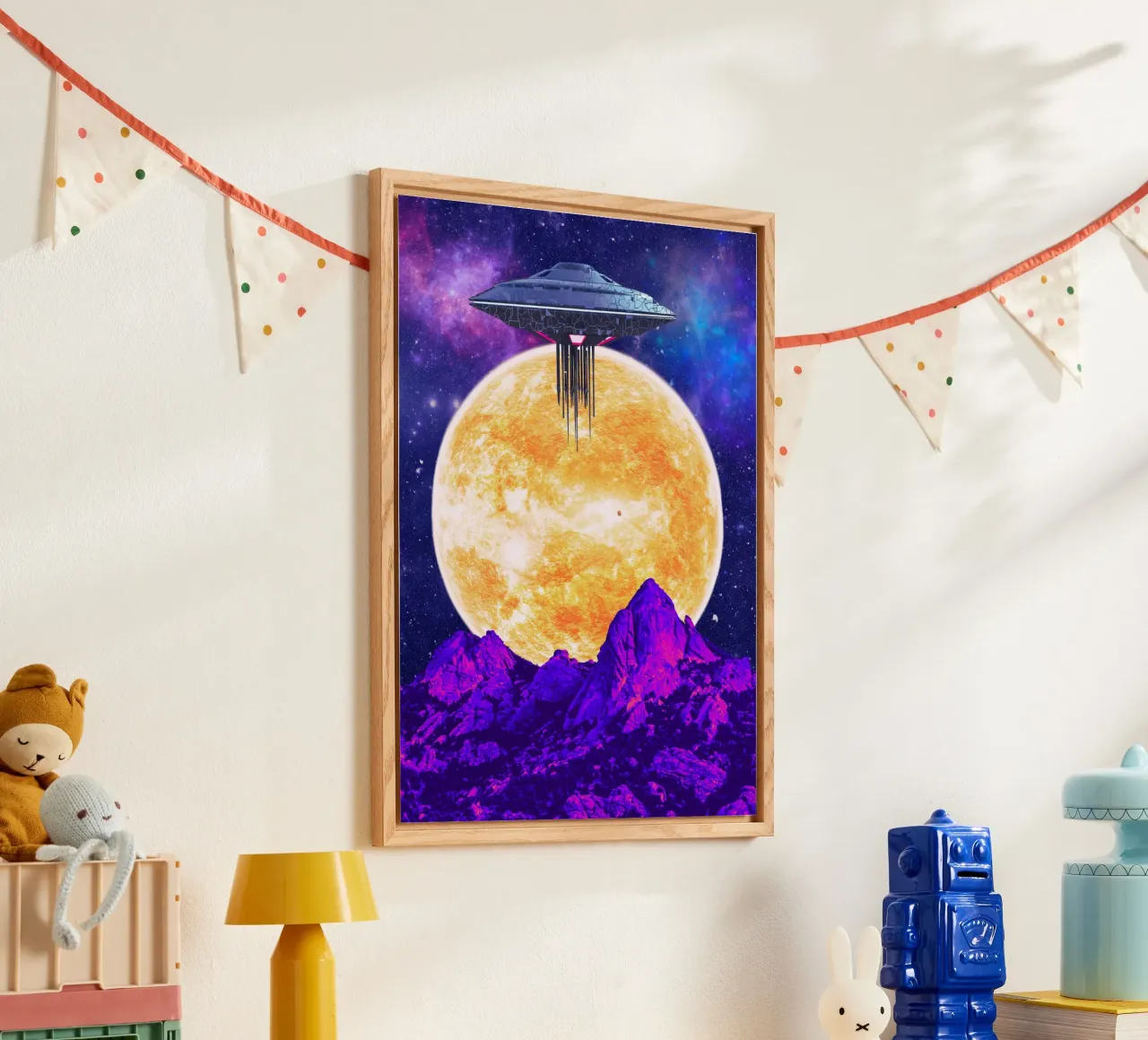 UFO over the sun acrylic glass by Berwies Artwork