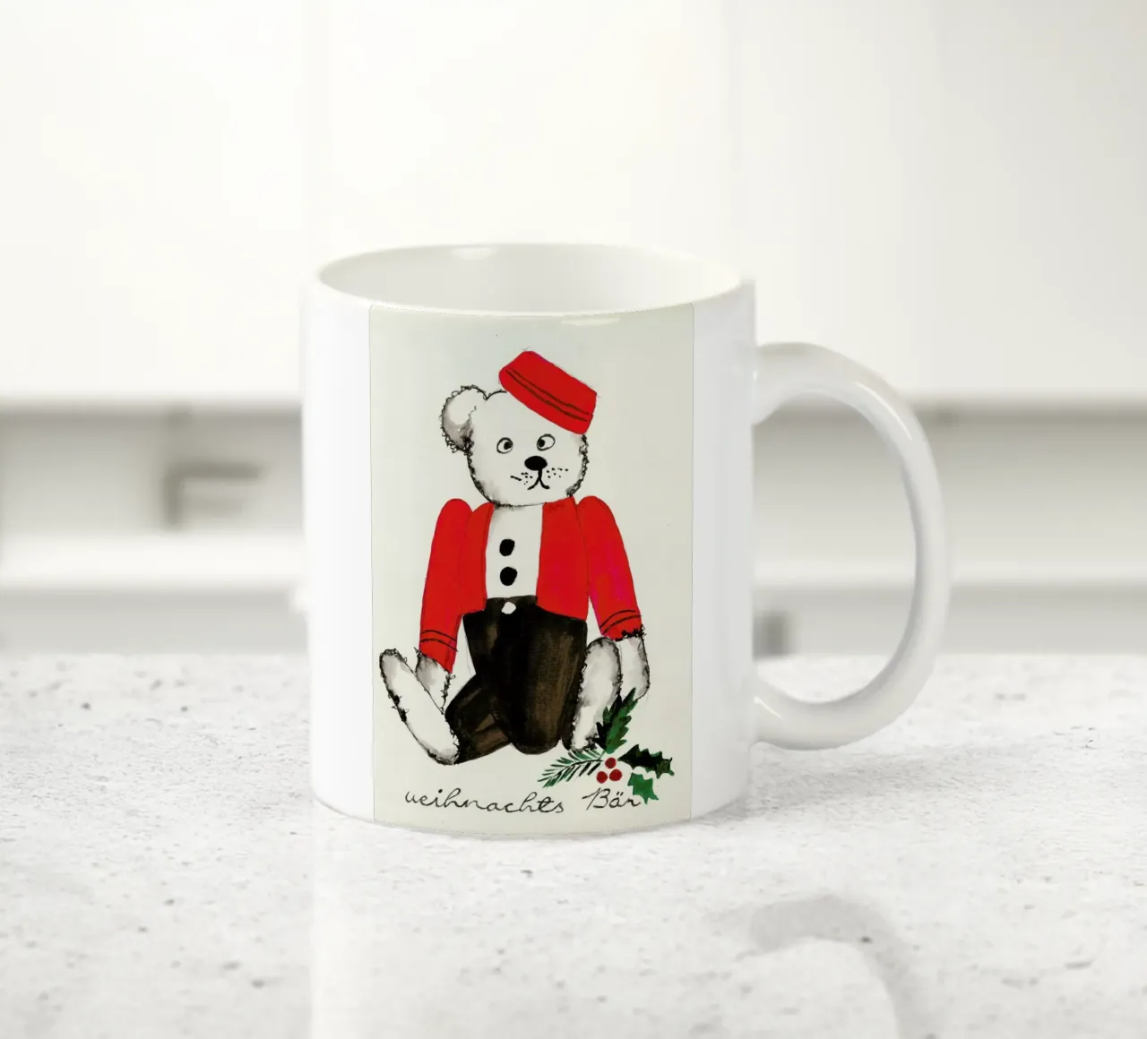Weihnachtsbär tazza in ceramica da Nathys_illustration