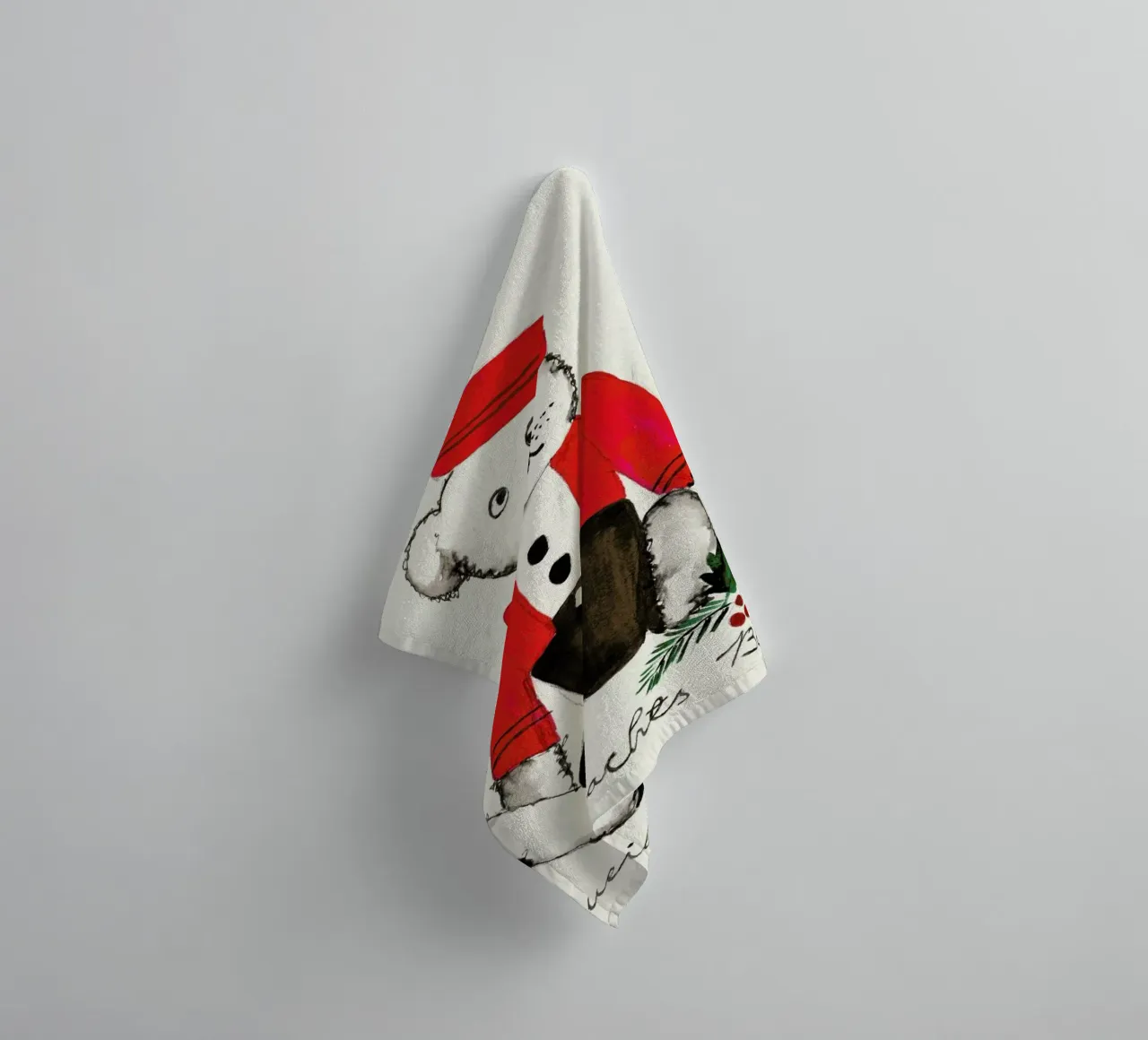 Weihnachtsbär towel by Nathys_illustration