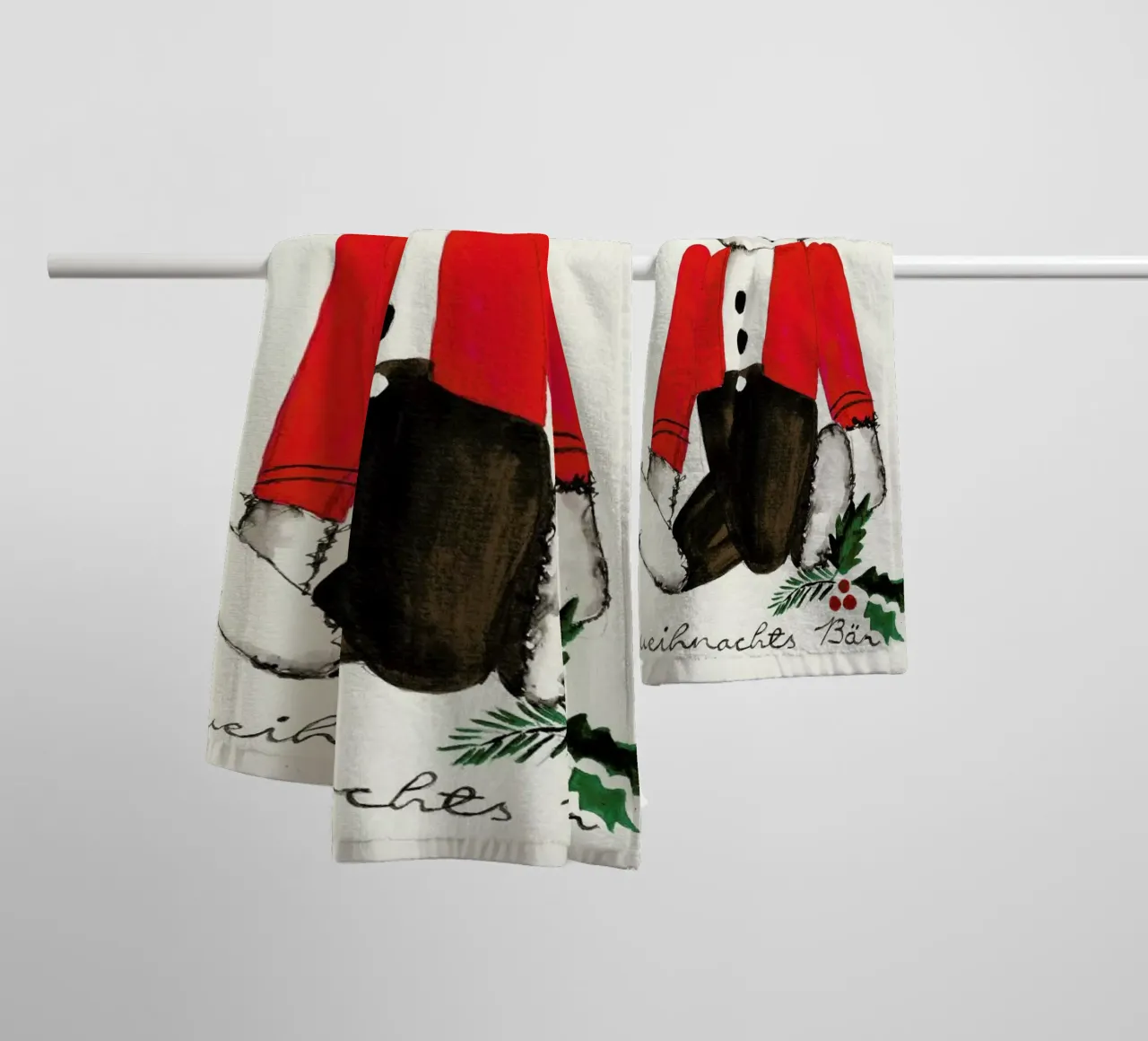 Weihnachtsbär towel by Nathys_illustration