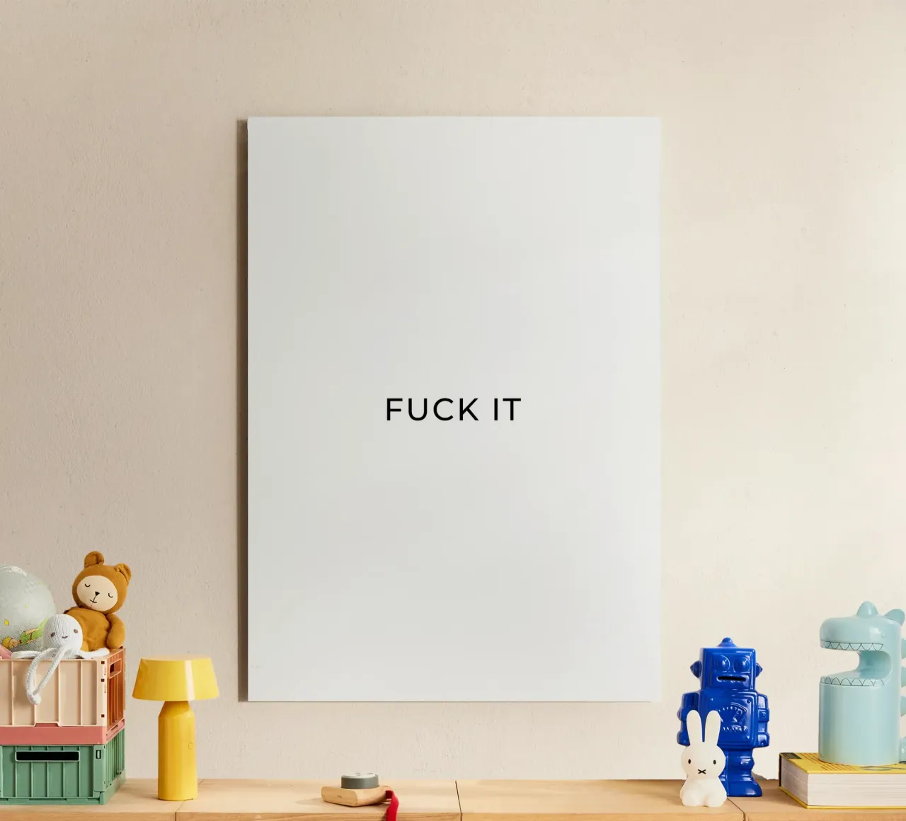 Fuck it citaat aluminium-dibond van Paigaam Studio