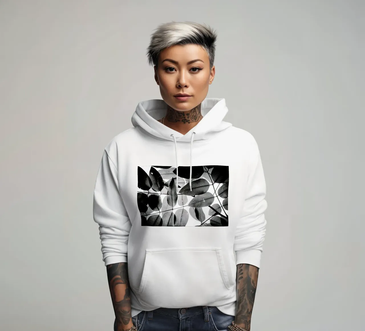 Experiments with Leaves 2 felpa con cappuccio da Tal Paz-Fridman