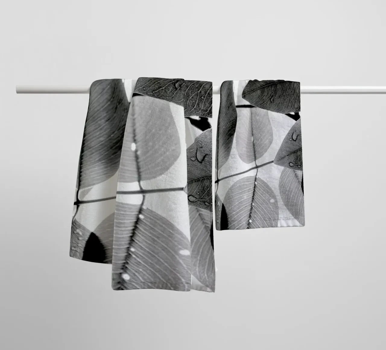 Experiments with Leaves 2 towel by Tal Paz-Fridman