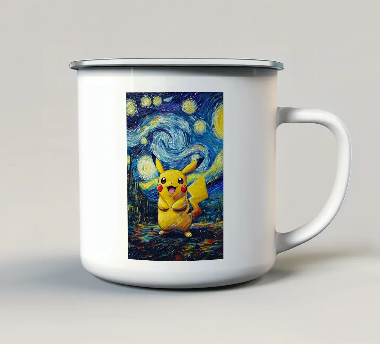 Pikachu Pokemon Starry Night tazza in smalto da CreativeStudio