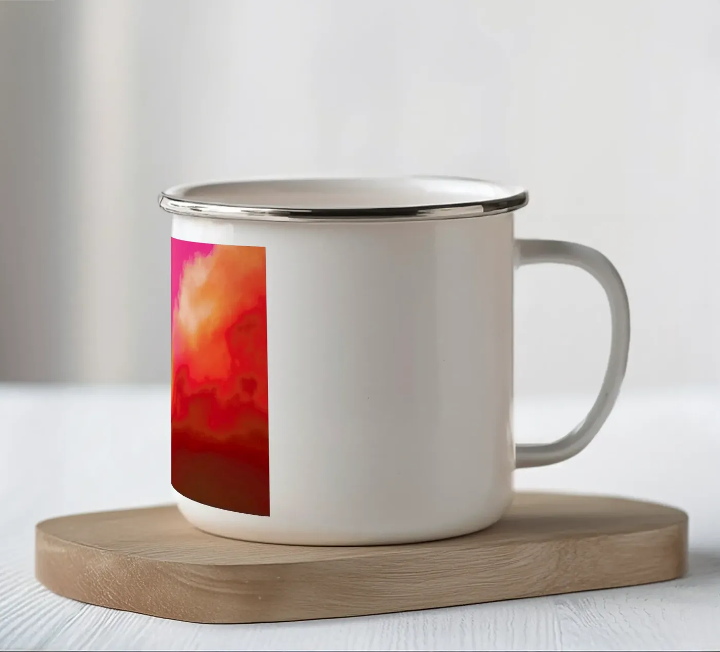 Escape enamel mug by Tal Paz-Fridman
