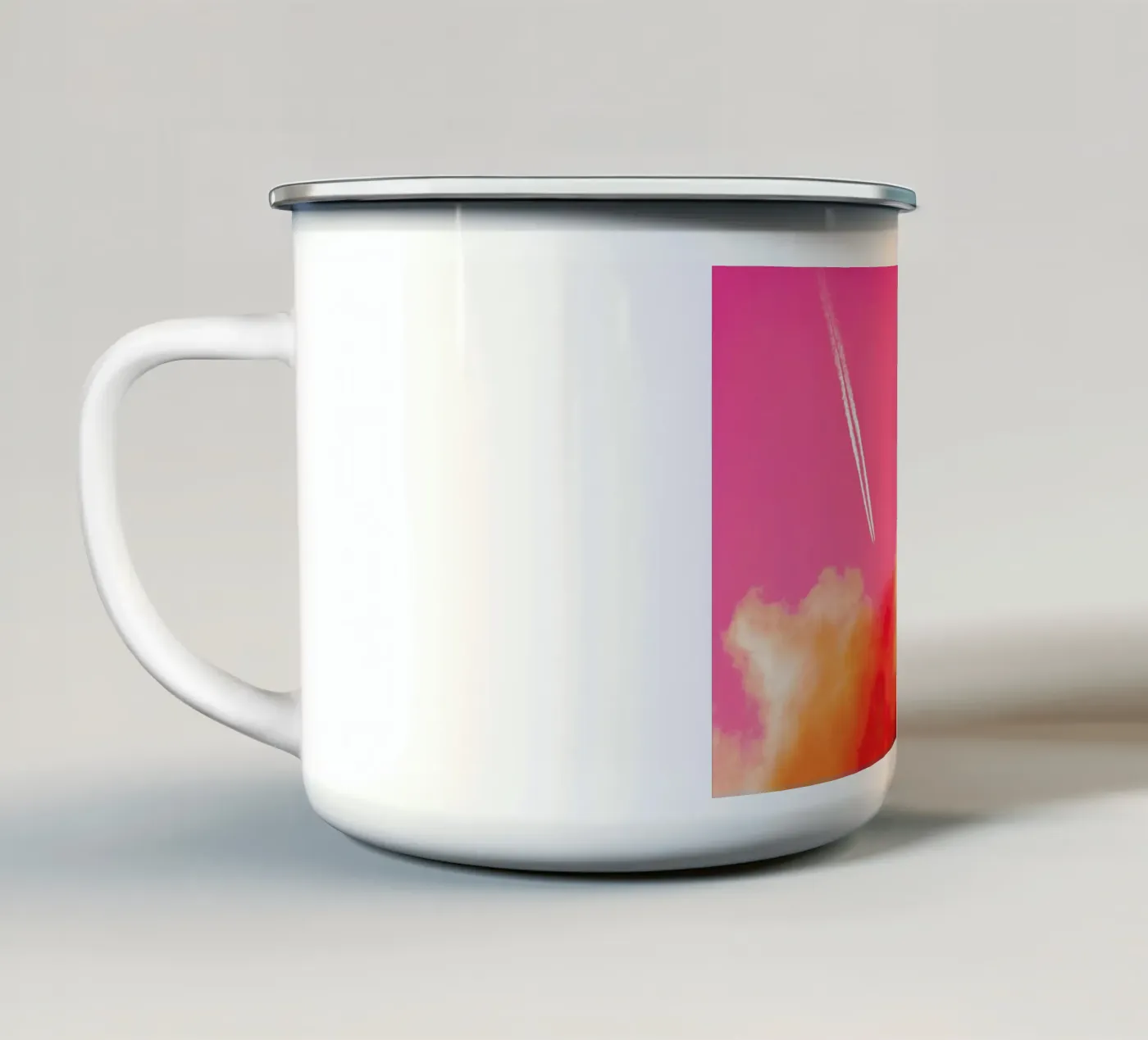 Escape enamel mug by Tal Paz-Fridman