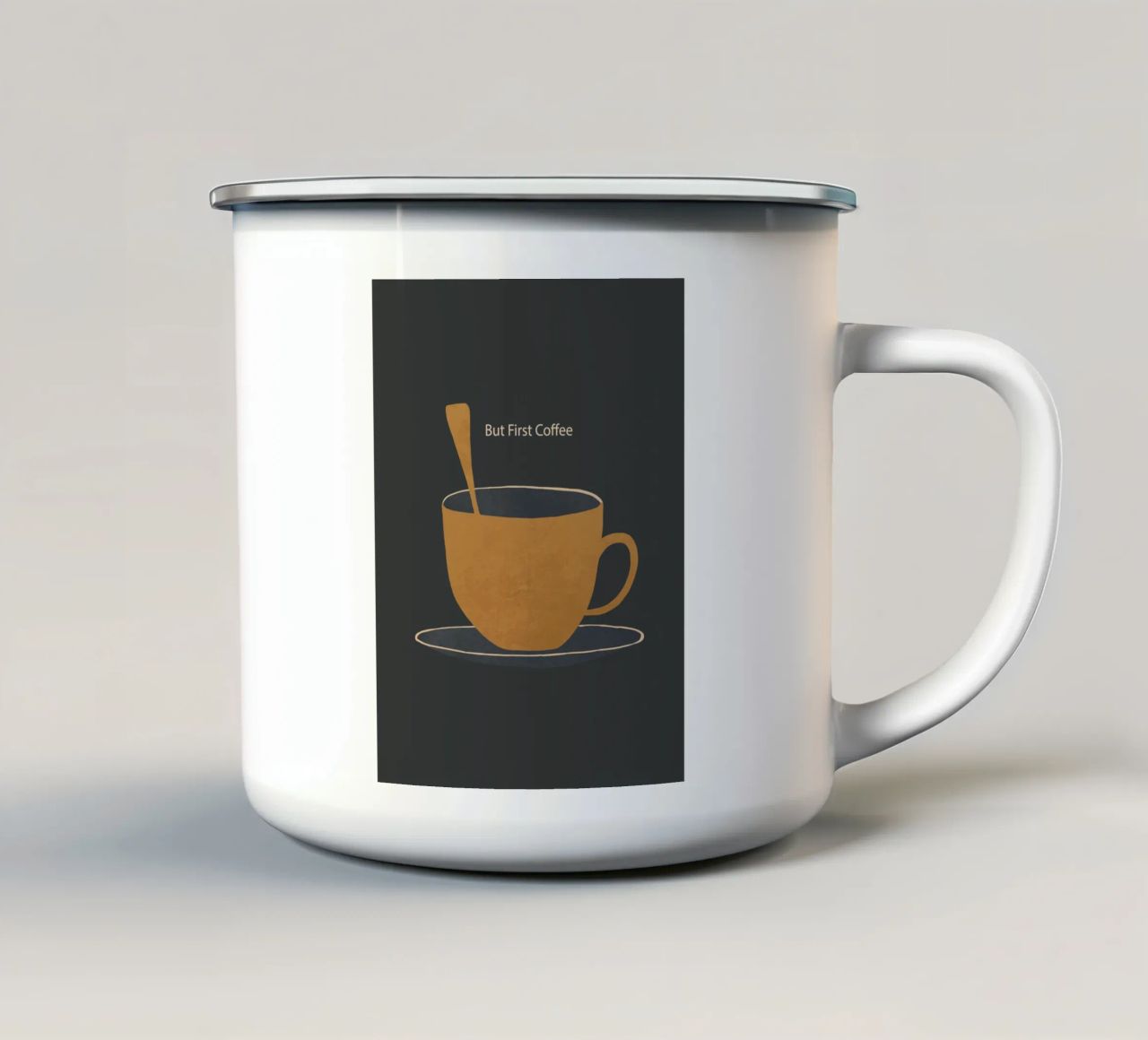 Ma prima il caffè tazza in smalto da ThingDesign