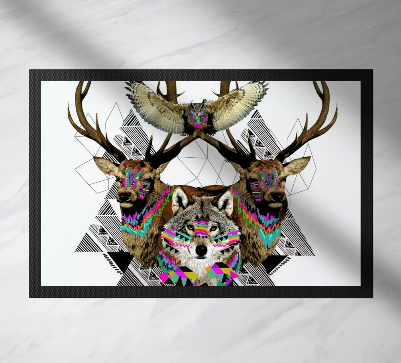 Forest Friends doormat by Kris Tate