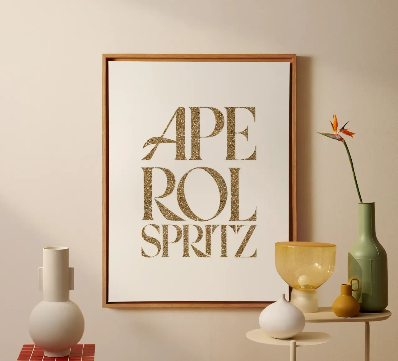 Aperol Spritz tela con Cornice a cassetta da cafelab