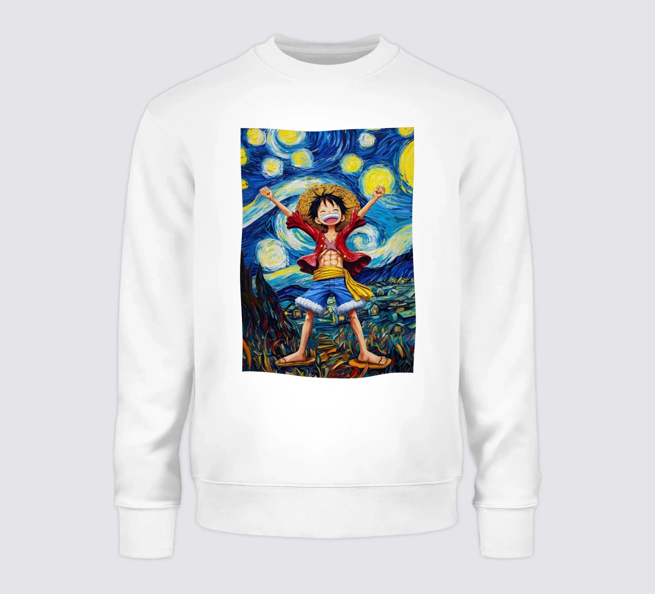 Monkey D. Luffy One Piece Starry Night sweatshirt by CreativeStudio