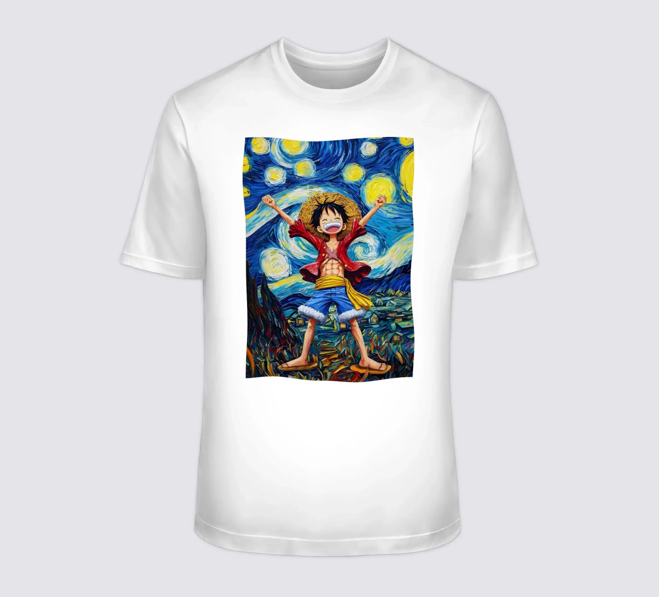 Monkey D. Luffy One Piece Starry Night t-shirt by CreativeStudio