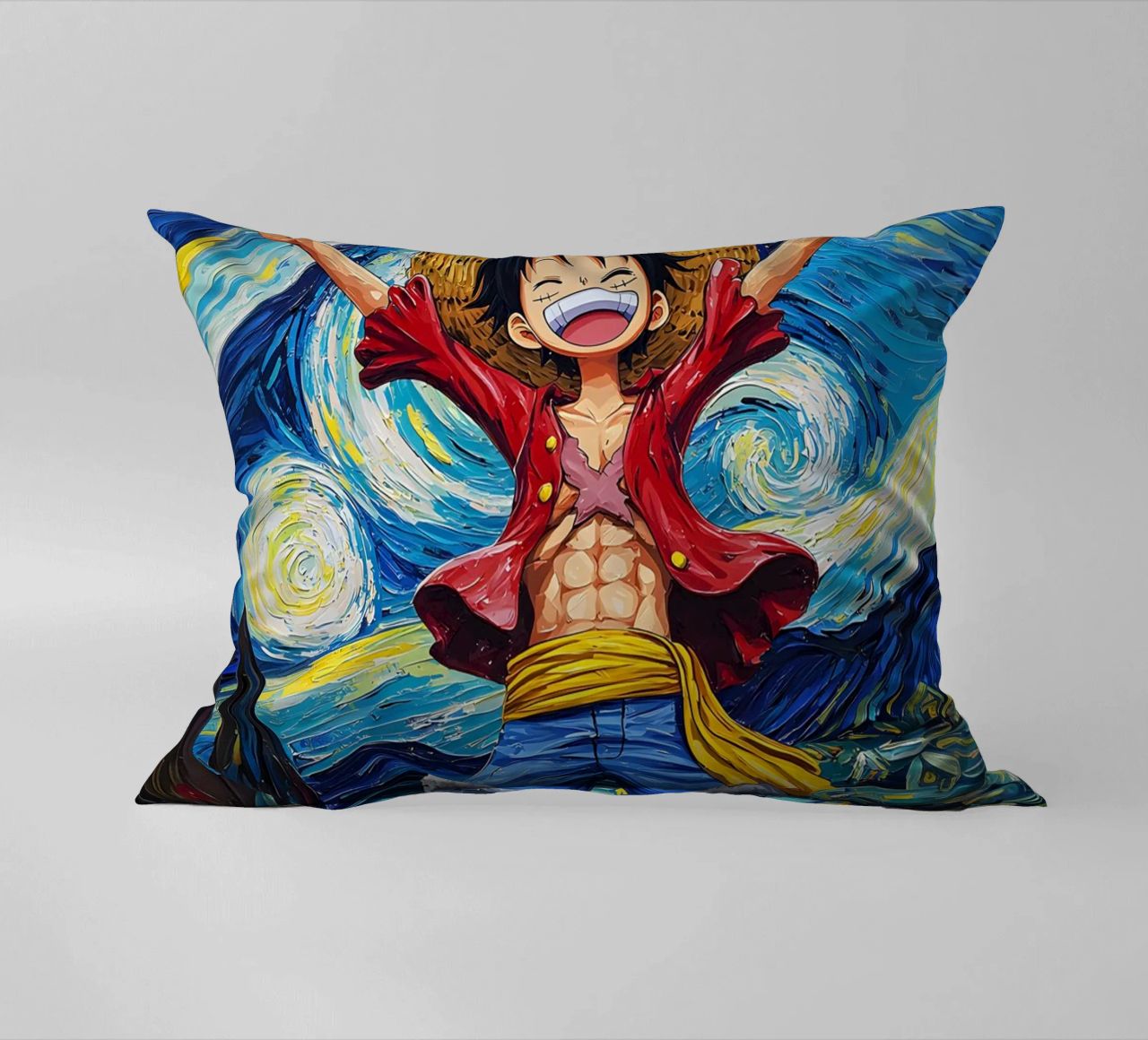 Monkey D. Luffy One Piece Starry Night decorative cushion by CreativeStudio