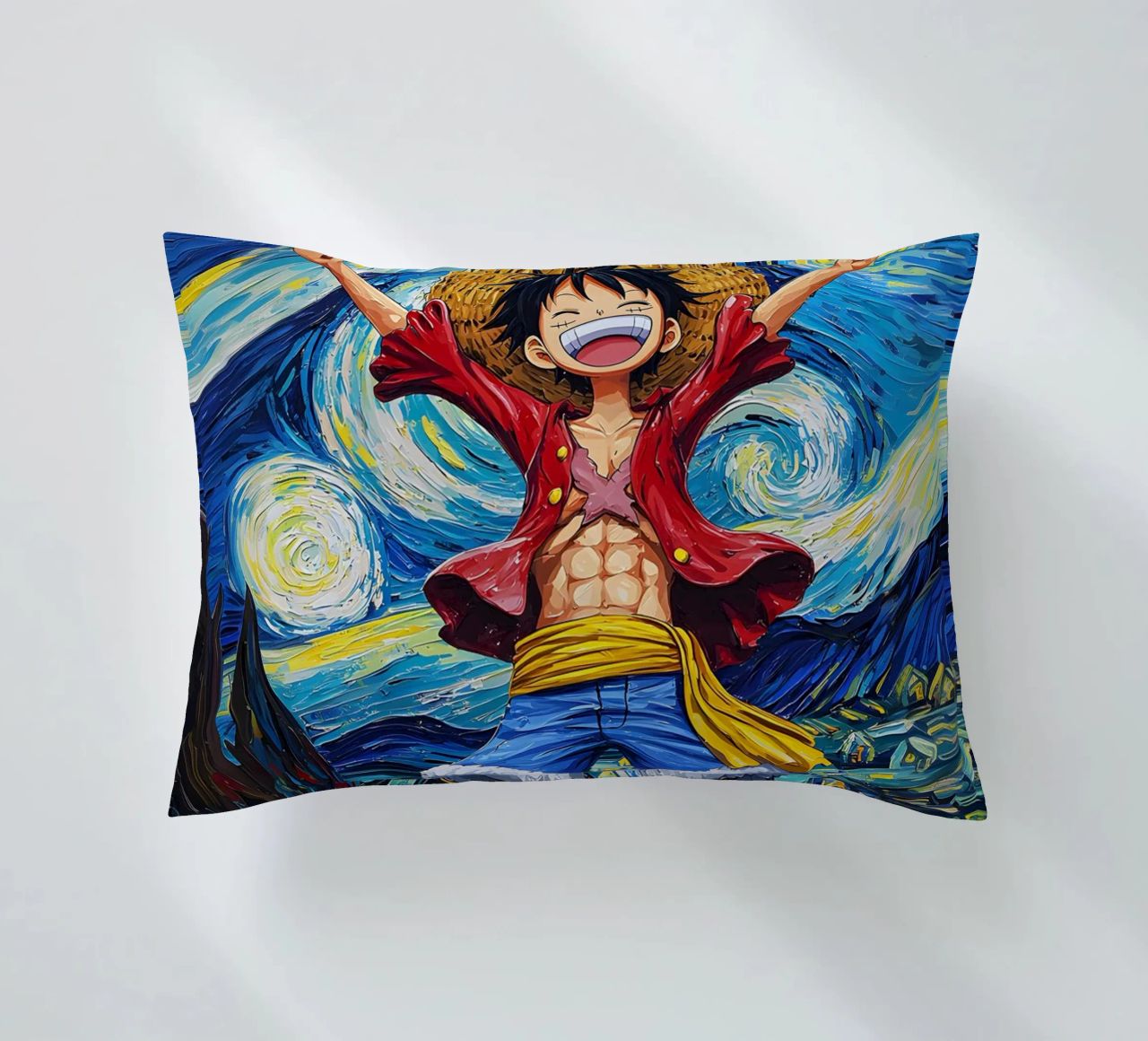 Monkey D. Luffy One Piece Starry Night decorative cushion by CreativeStudio