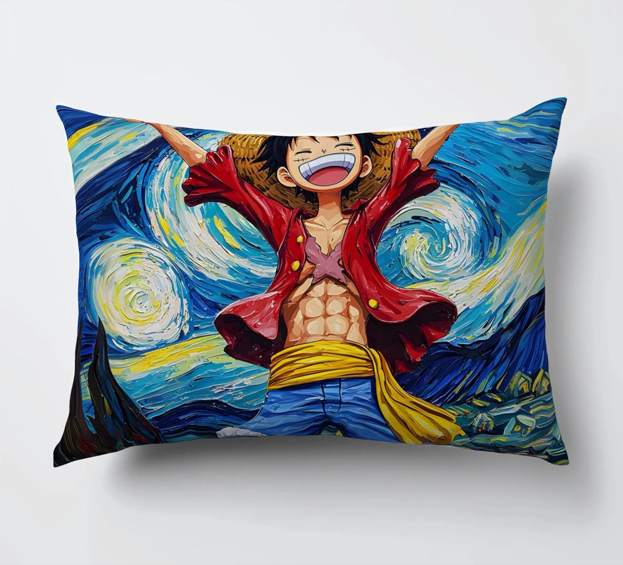 Monkey D. Luffy One Piece Starry Night decorative cushion by CreativeStudio