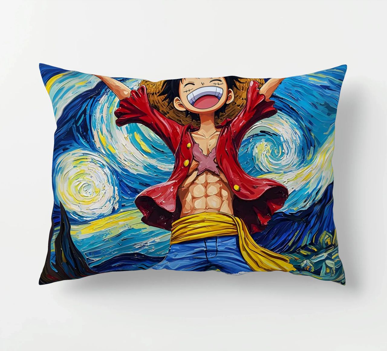Monkey D. Luffy One Piece Starry Night decorative cushion by CreativeStudio