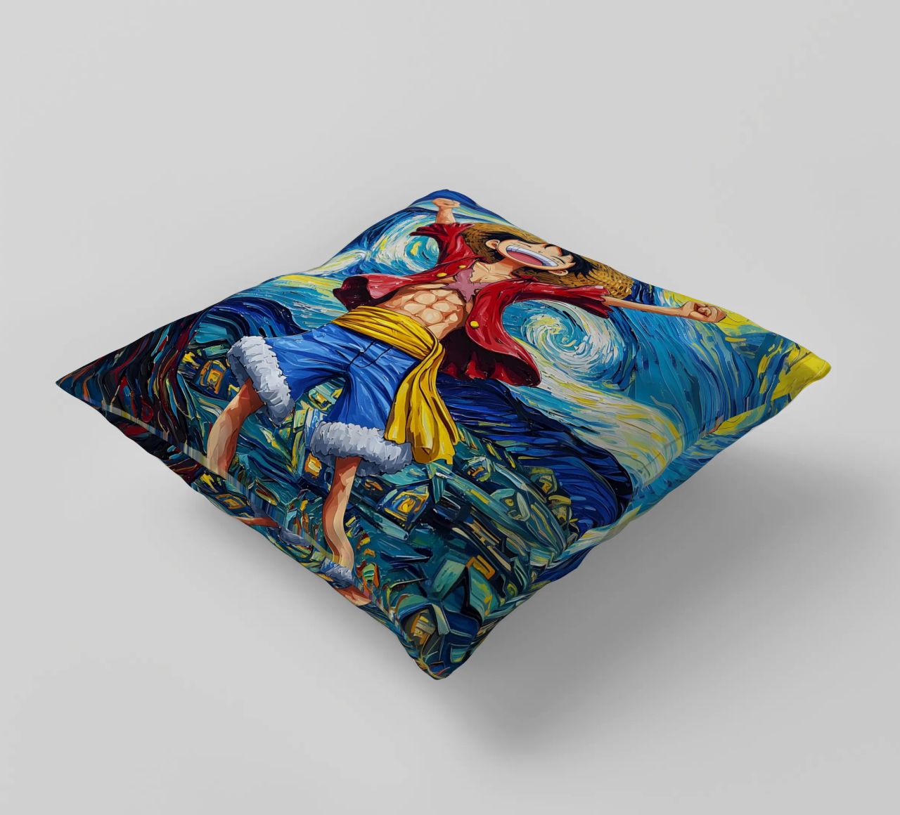 Monkey D. Luffy One Piece Starry Night decorative cushion by CreativeStudio