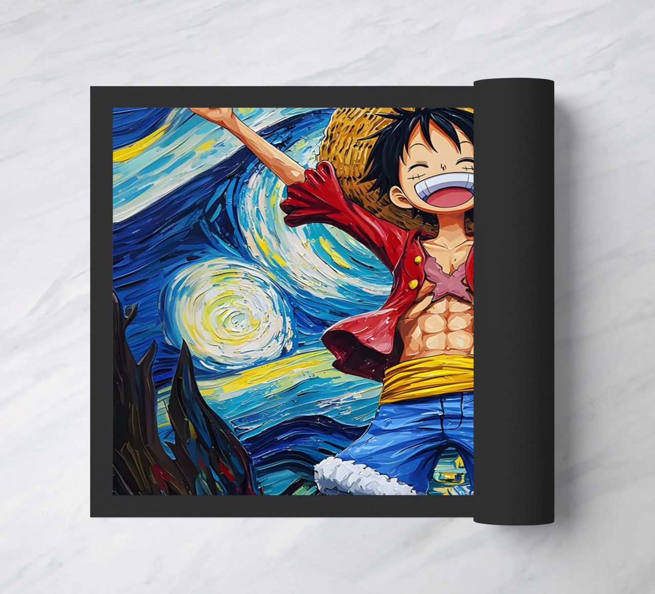 Monkey D. Luffy One Piece Starry Night doormat by CreativeStudio