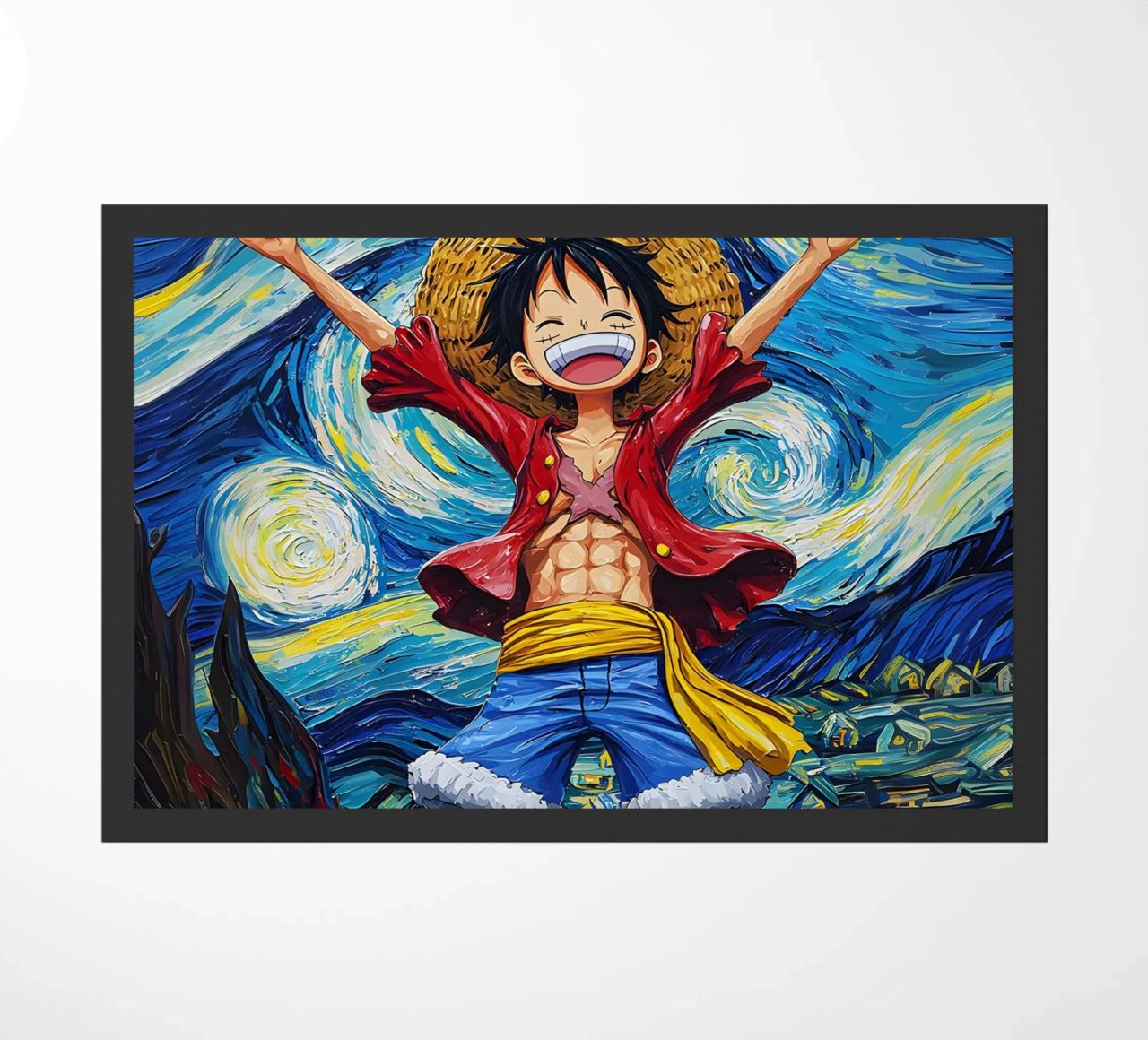 Monkey D. Luffy One Piece Starry Night doormat by CreativeStudio