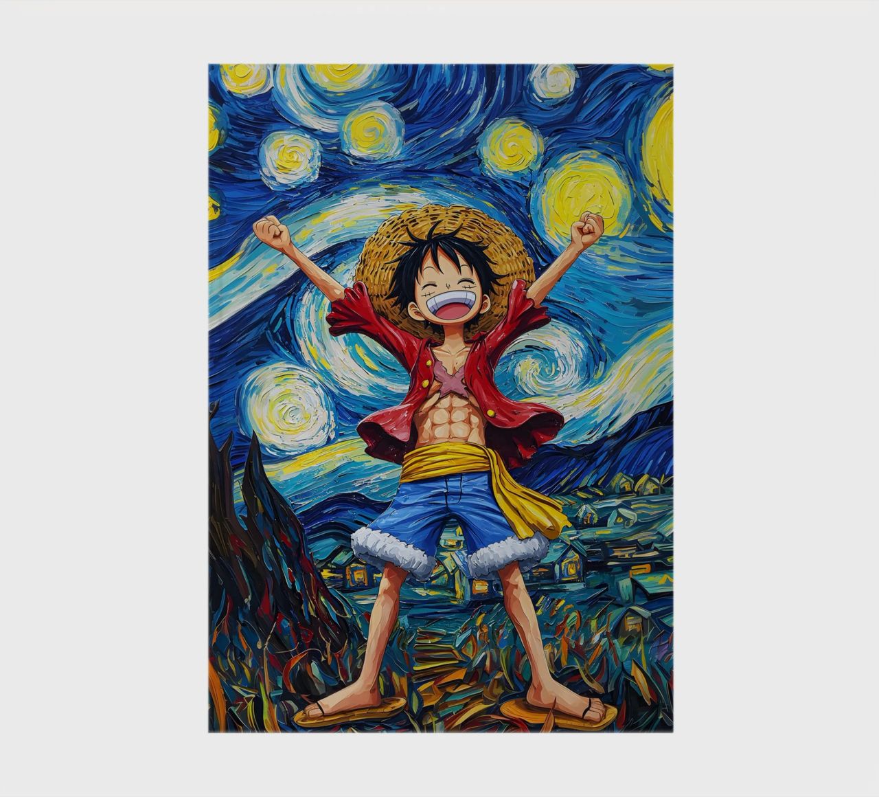 Monkey D. Luffy One Piece Starry Night notebook by CreativeStudio