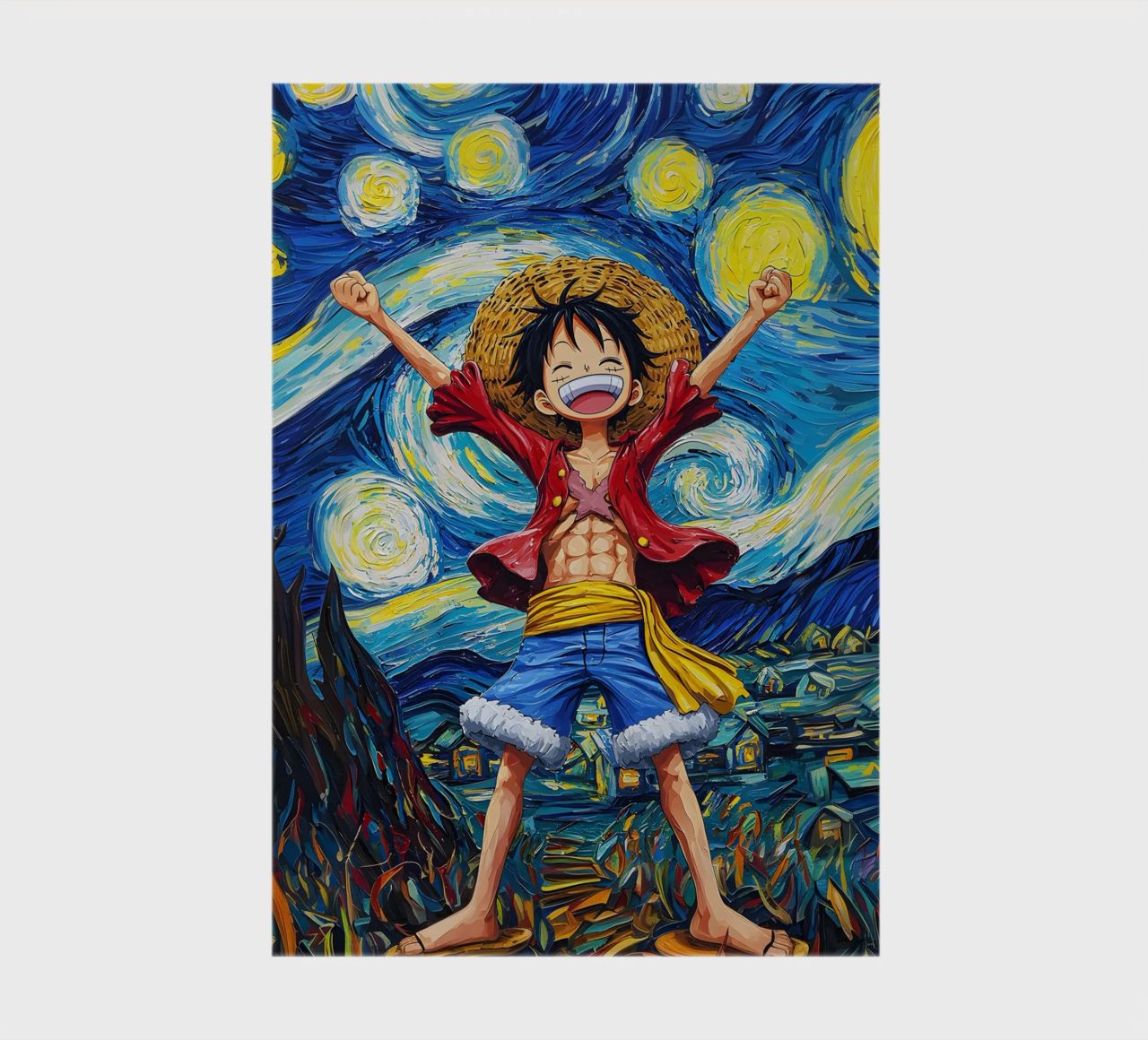 Monkey D. Luffy One Piece Starry Night notebook by CreativeStudio
