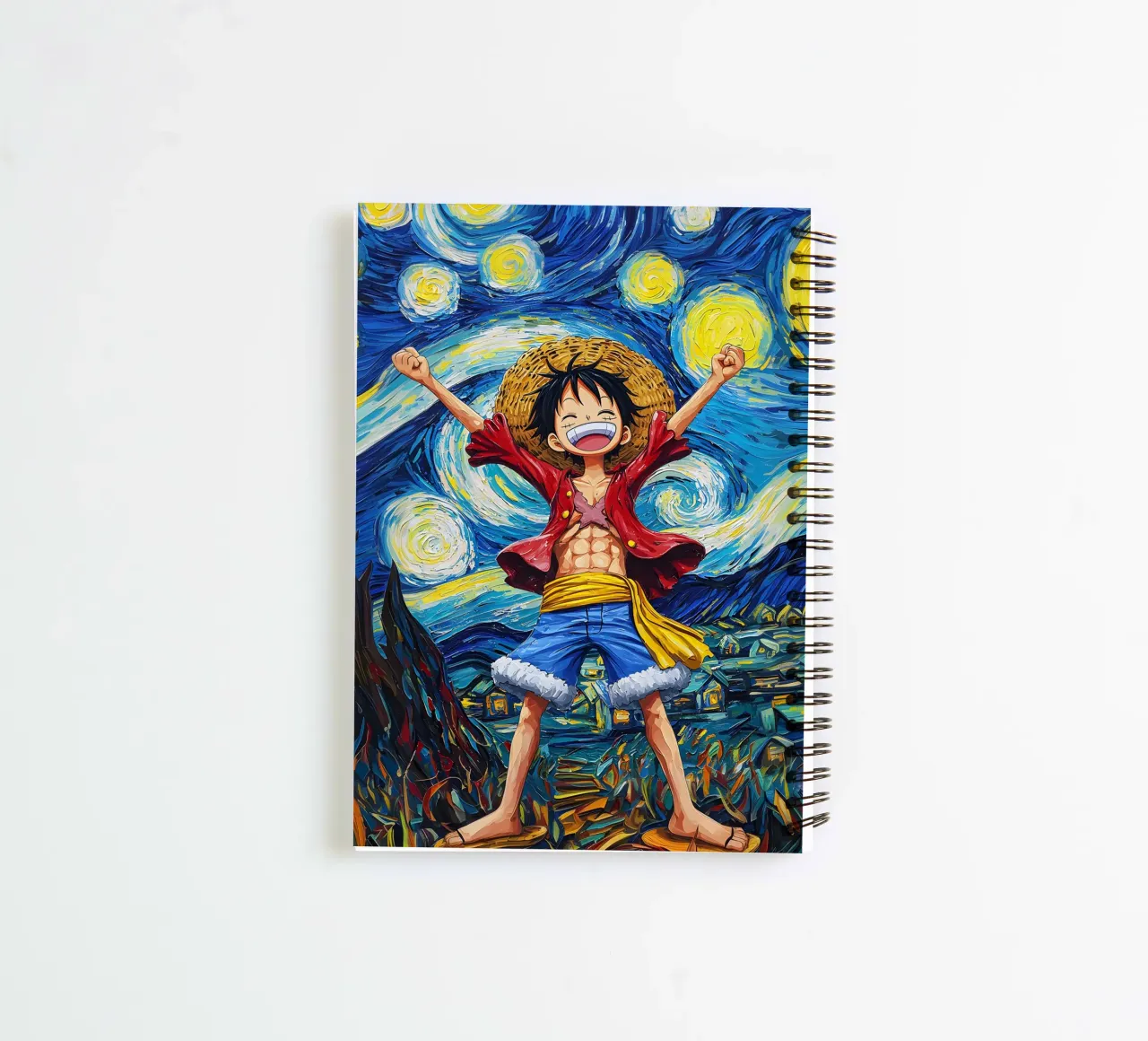 Monkey D. Luffy One Piece Starry Night diario ad anelli da CreativeStudio