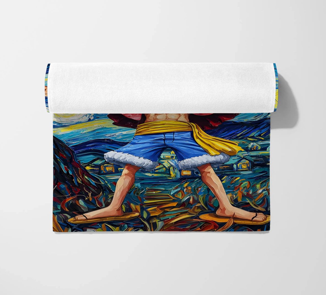 Monkey D. Luffy One Piece Starry Night beach towel by CreativeStudio