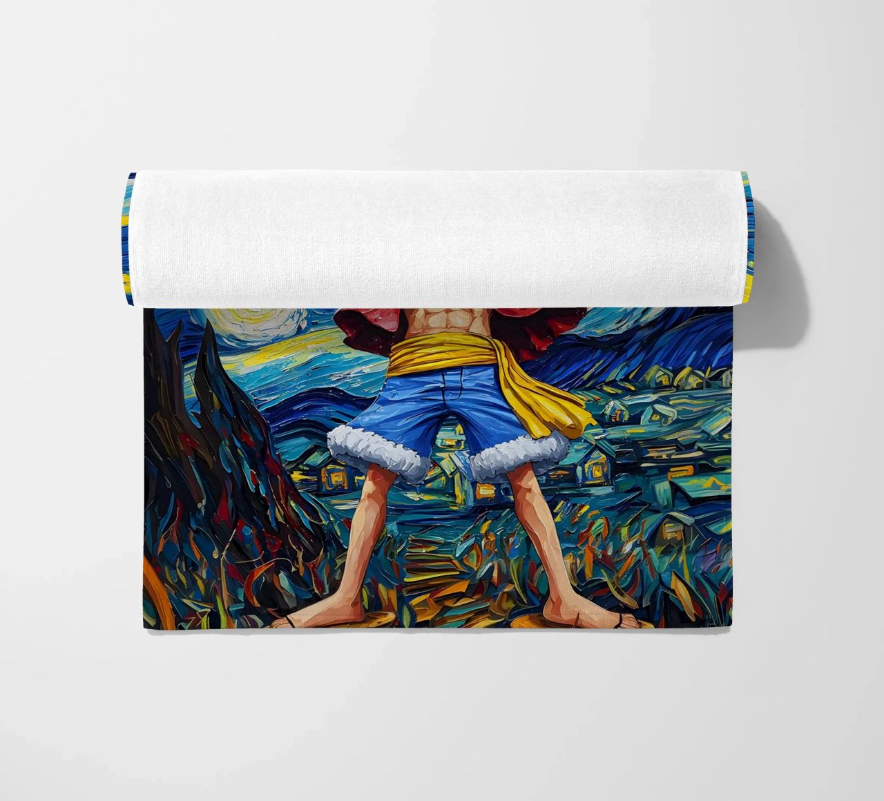 Monkey D. Luffy One Piece Starry Night beach towel by CreativeStudio