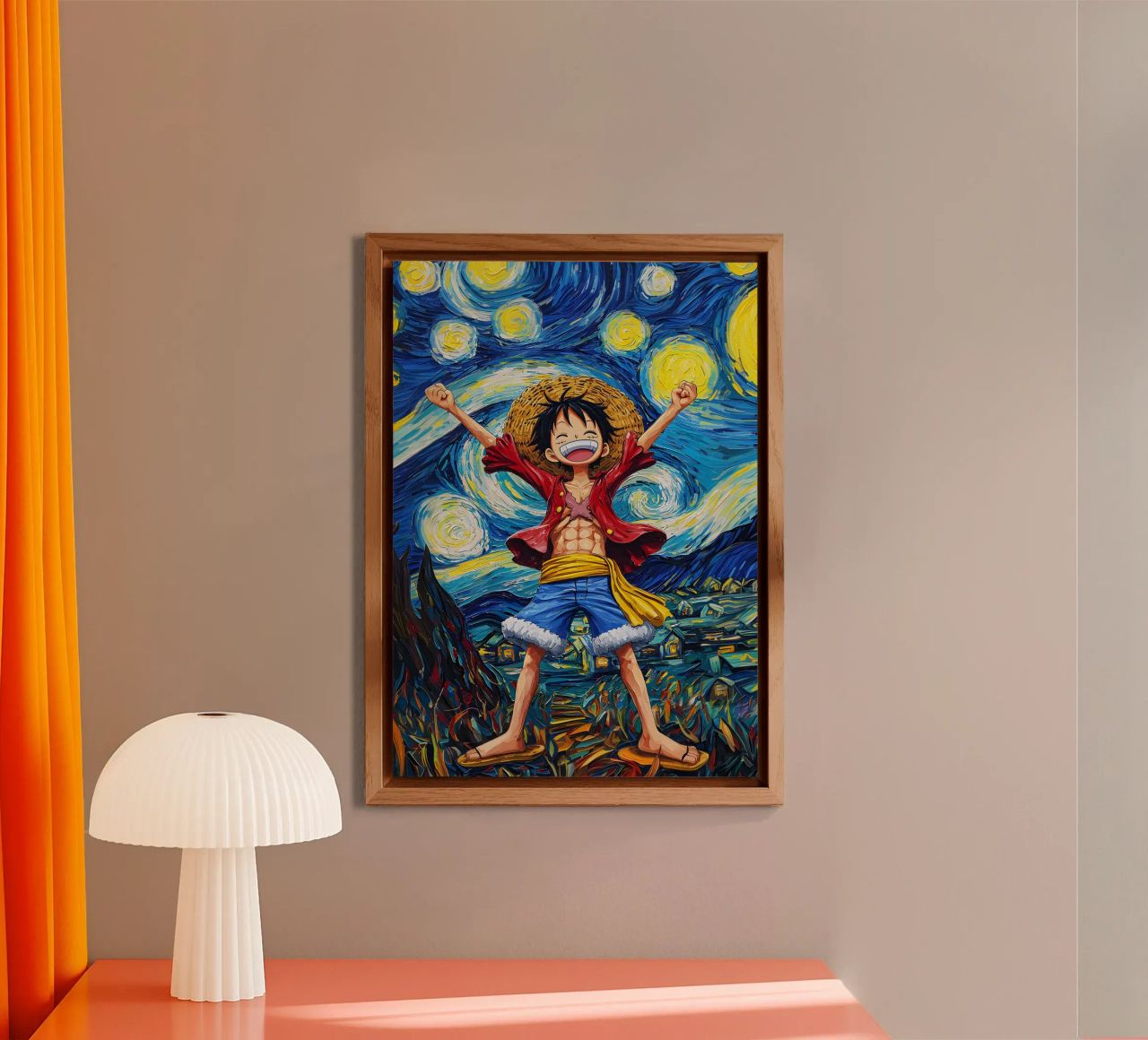 Monkey D. Luffy One Piece Starry Night alu-dibond by CreativeStudio