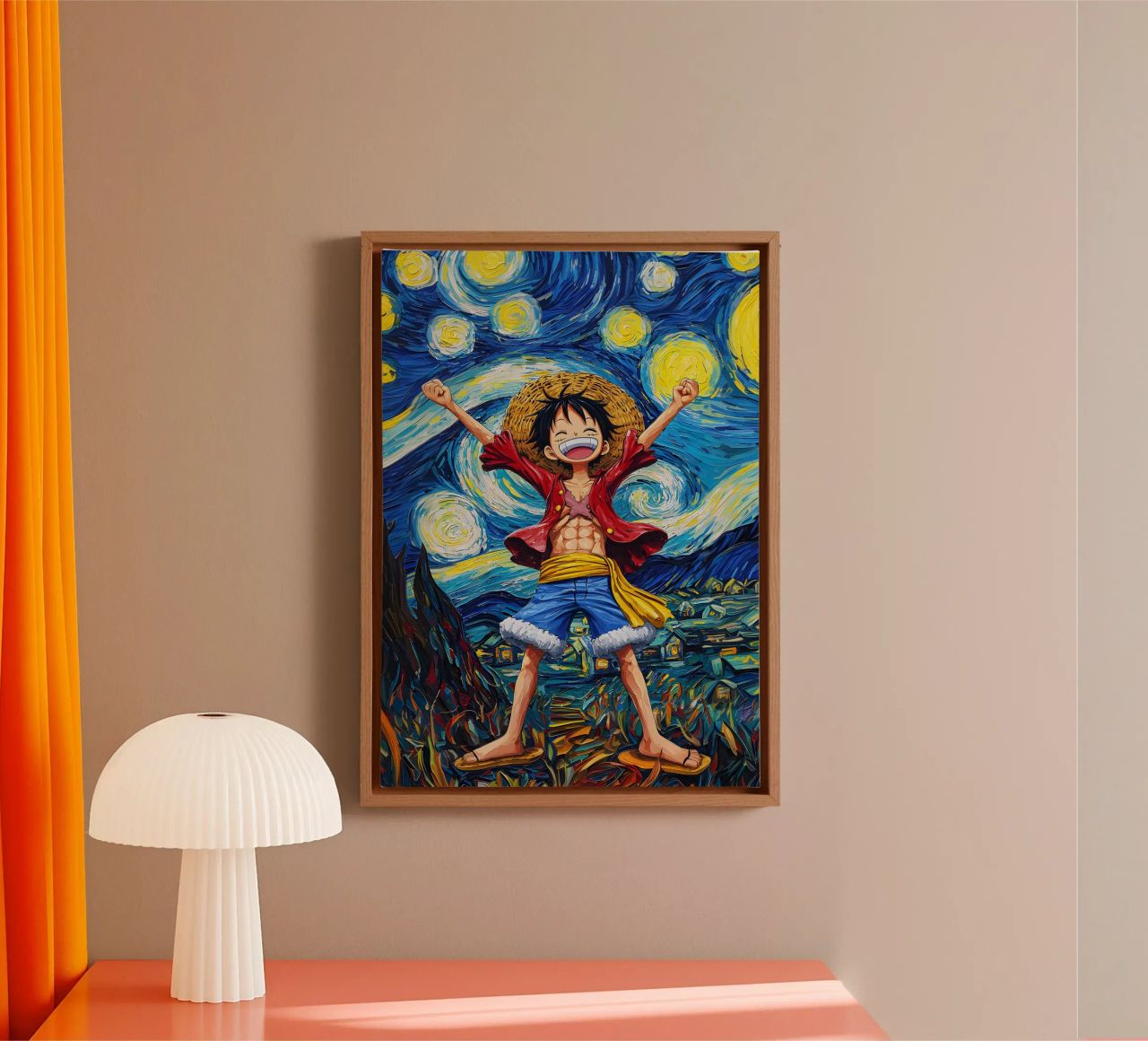 Monkey D. Luffy One Piece Starry Night canvas by CreativeStudio