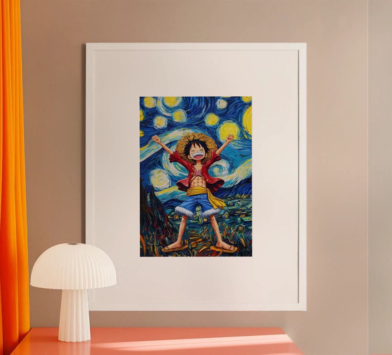 Monkey D. Luffy One Piece Starry Night hahnemühle by CreativeStudio