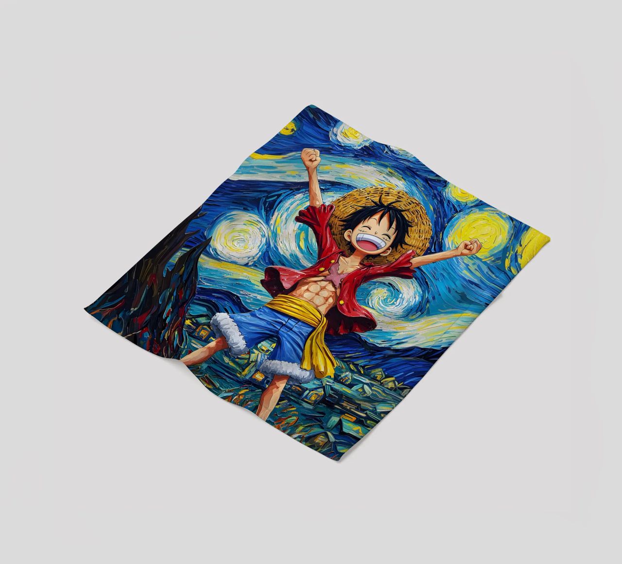 Monkey D. Luffy One Piece Starry Night fleece blanket by CreativeStudio