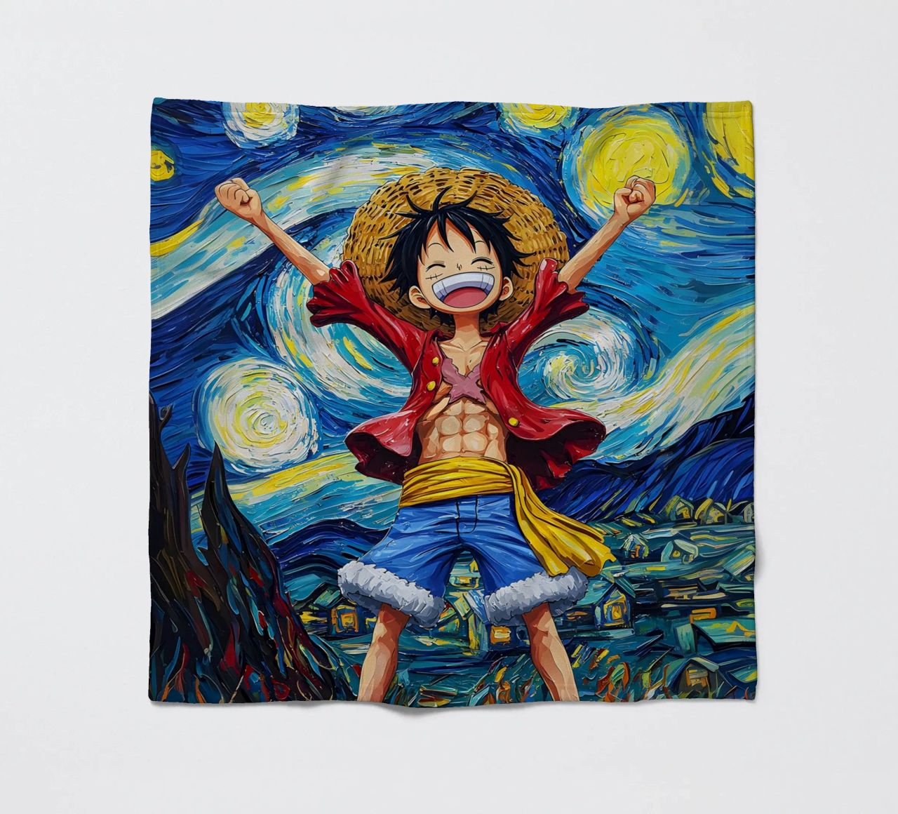 Monkey D. Luffy One Piece Starry Night fleece blanket by CreativeStudio