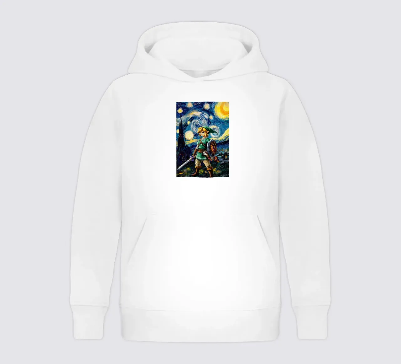 Link The Legend of Zelda Starry Night kids hoodie by CreativeStudio